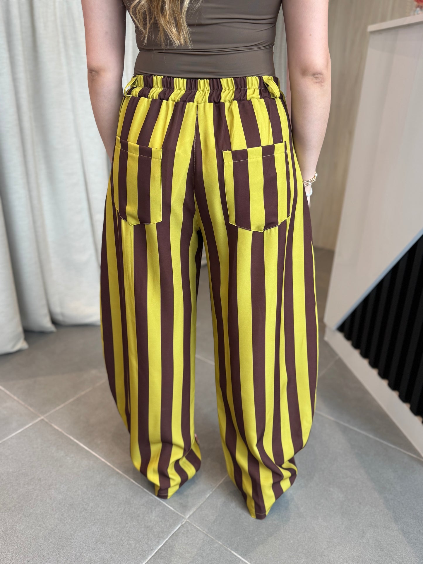 Olive Stripe Pants