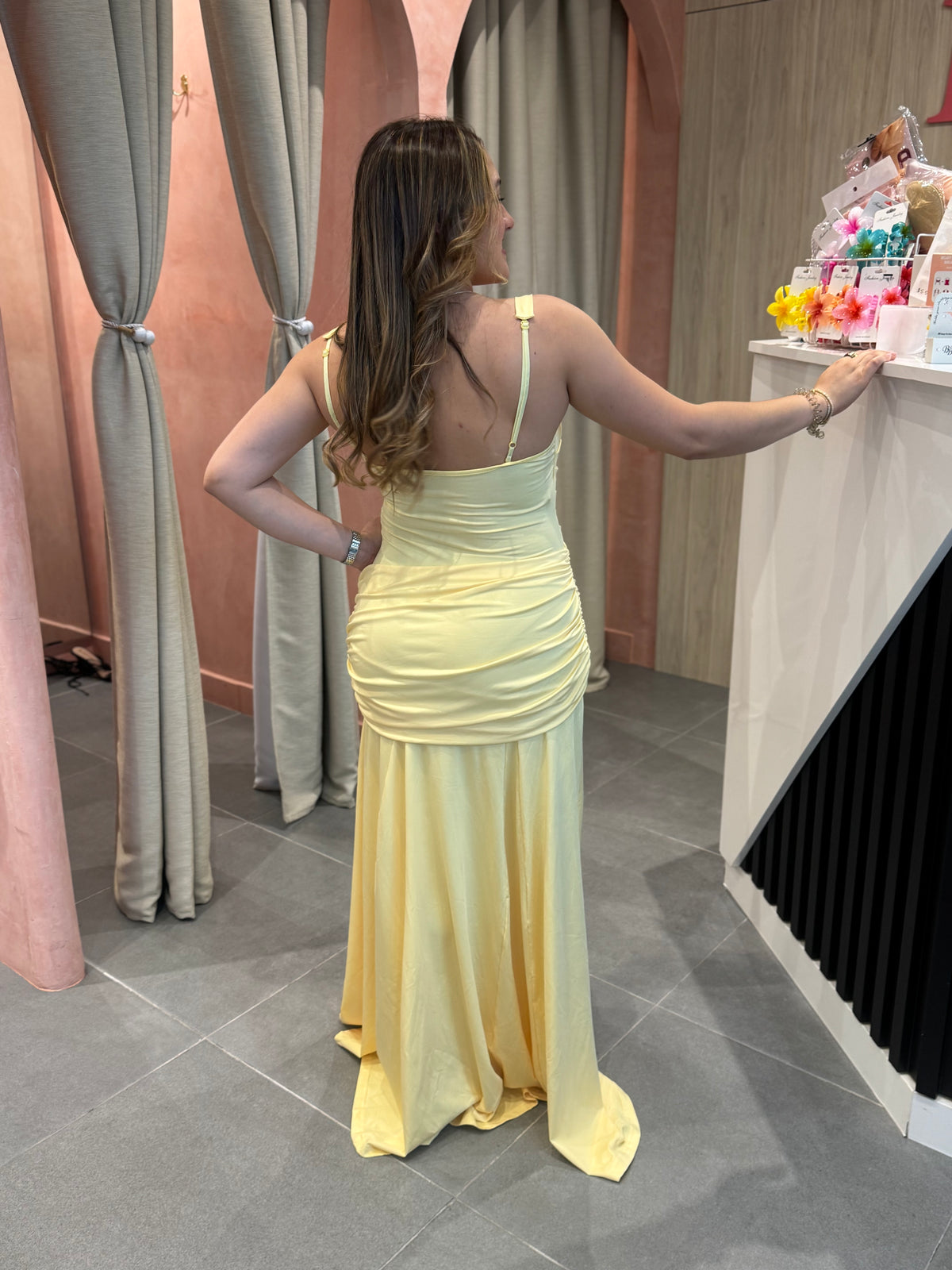 Aleja Baby Yellow Maxi Dress