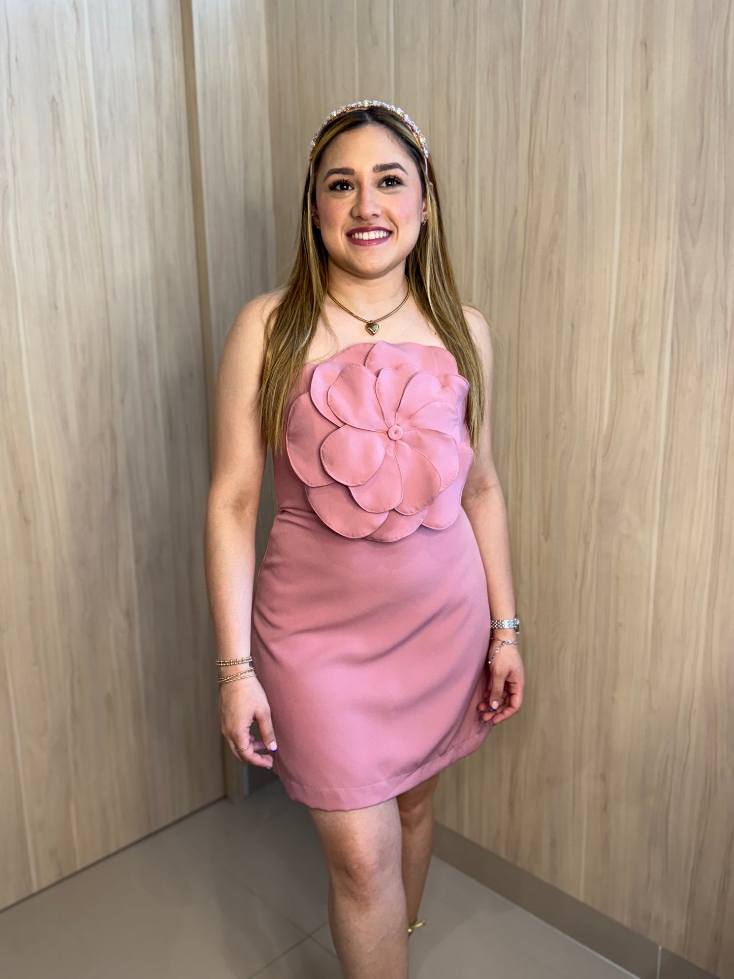 Vestido Andy Palo Rosa