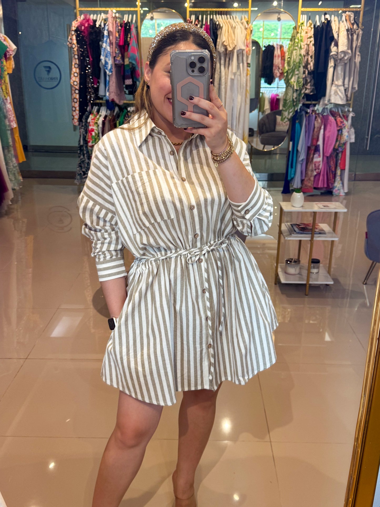 Stripe Shirt Dress