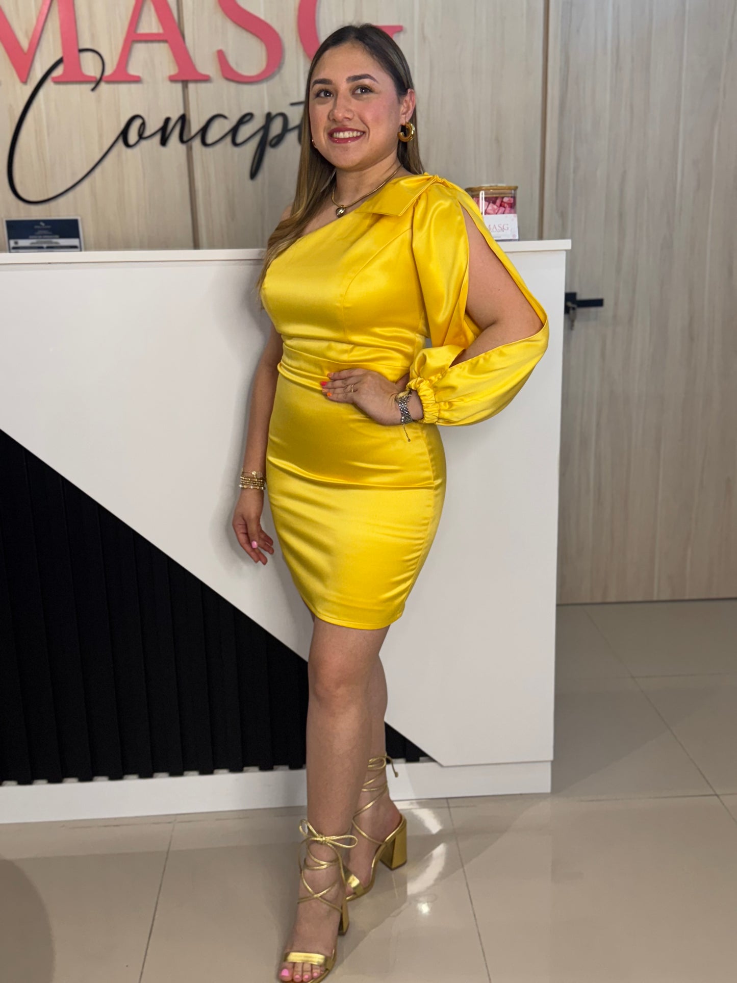 Vestido Laina Amarillo