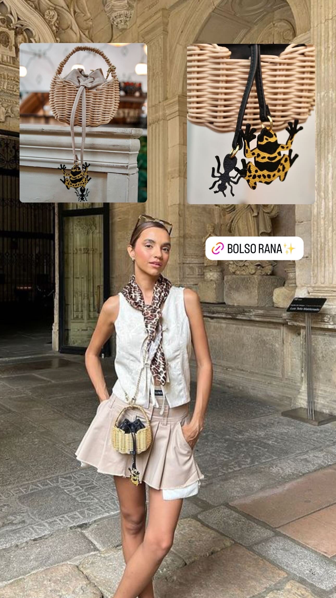 Bolso Rana Negro & Beige