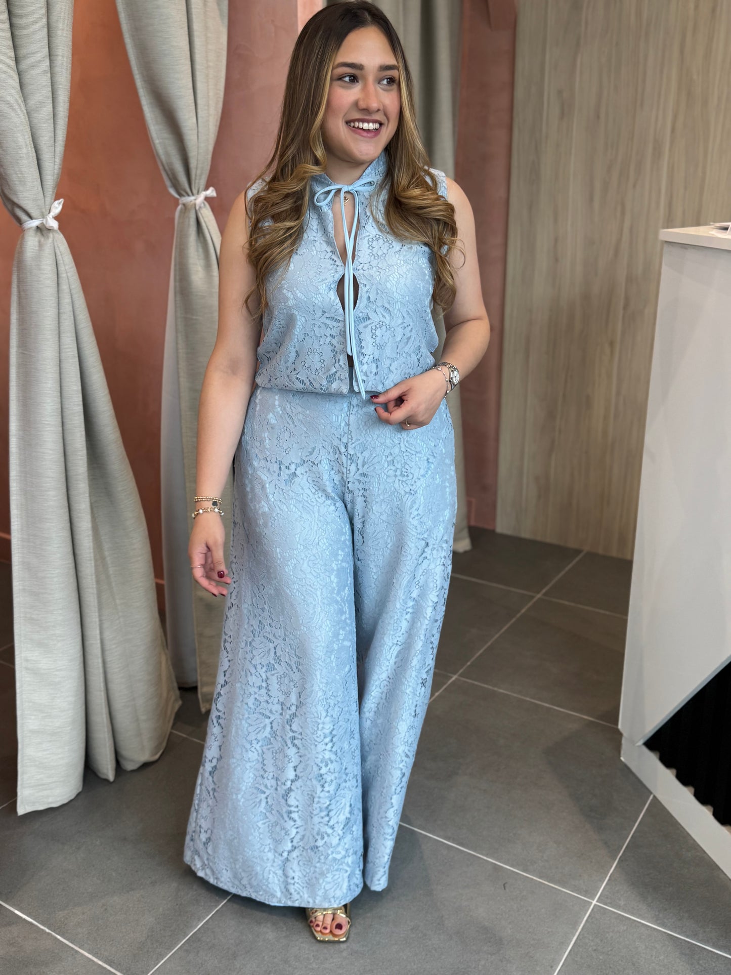 Sky Blue Yes Girl Set
