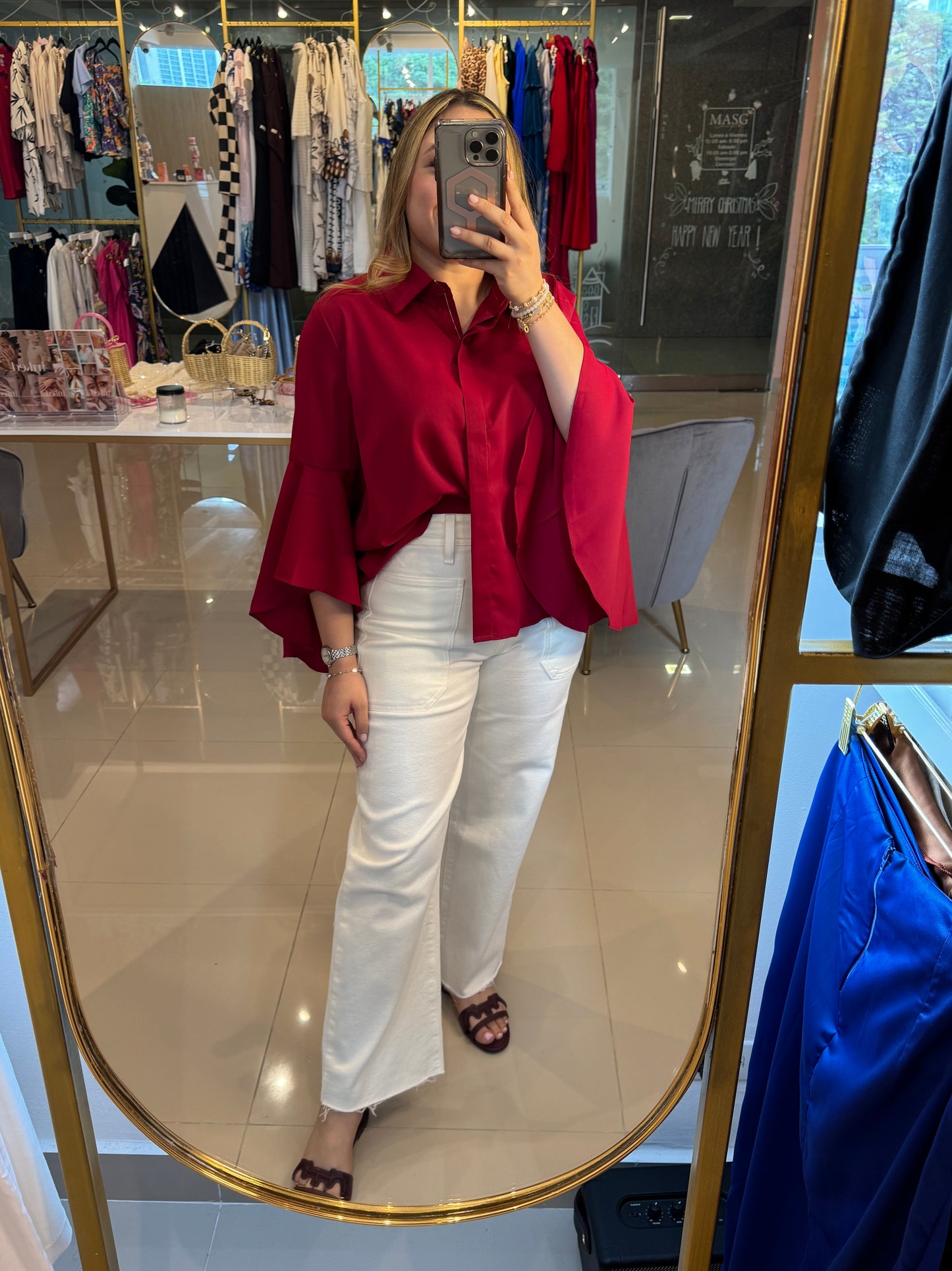 Burgundy Blouse