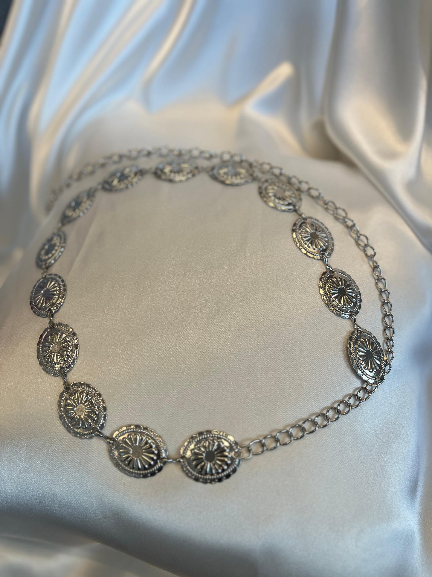 Correa de chapas Plateada