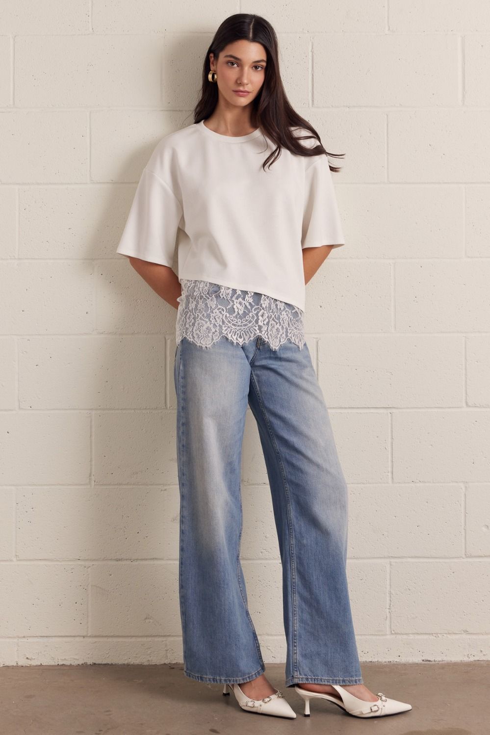 White Luna Lace T-shirt