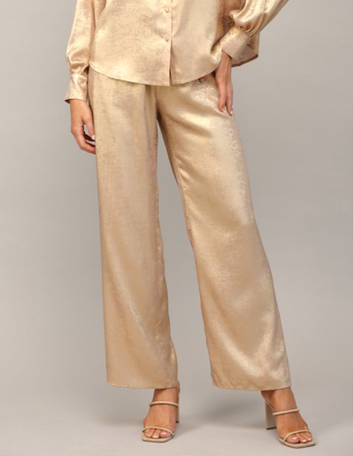 Metallic Wide leg Pants