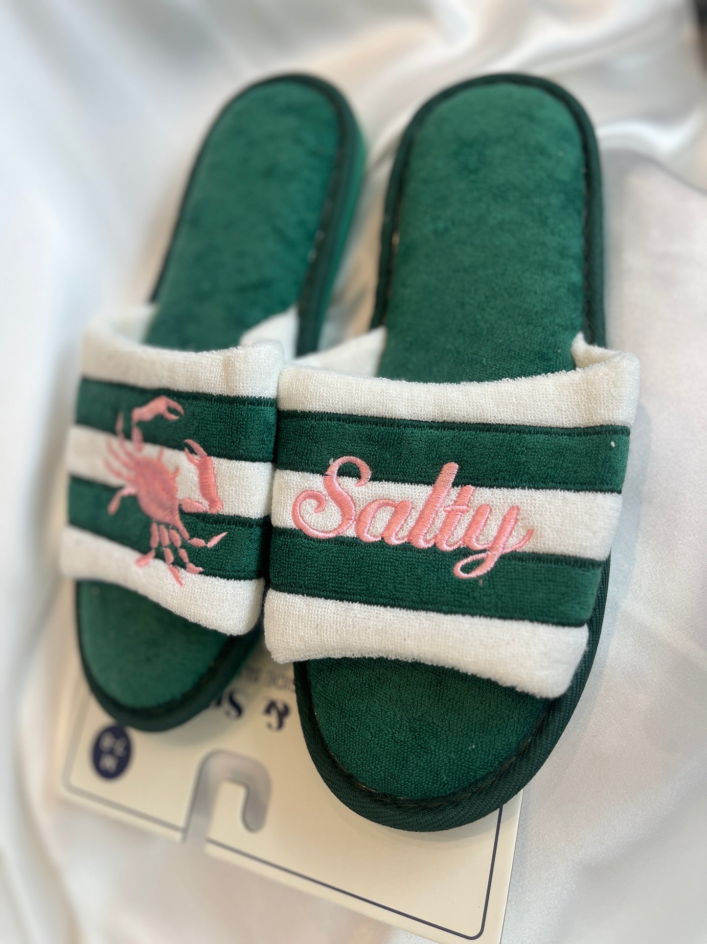 Salty Embroidered Slippers