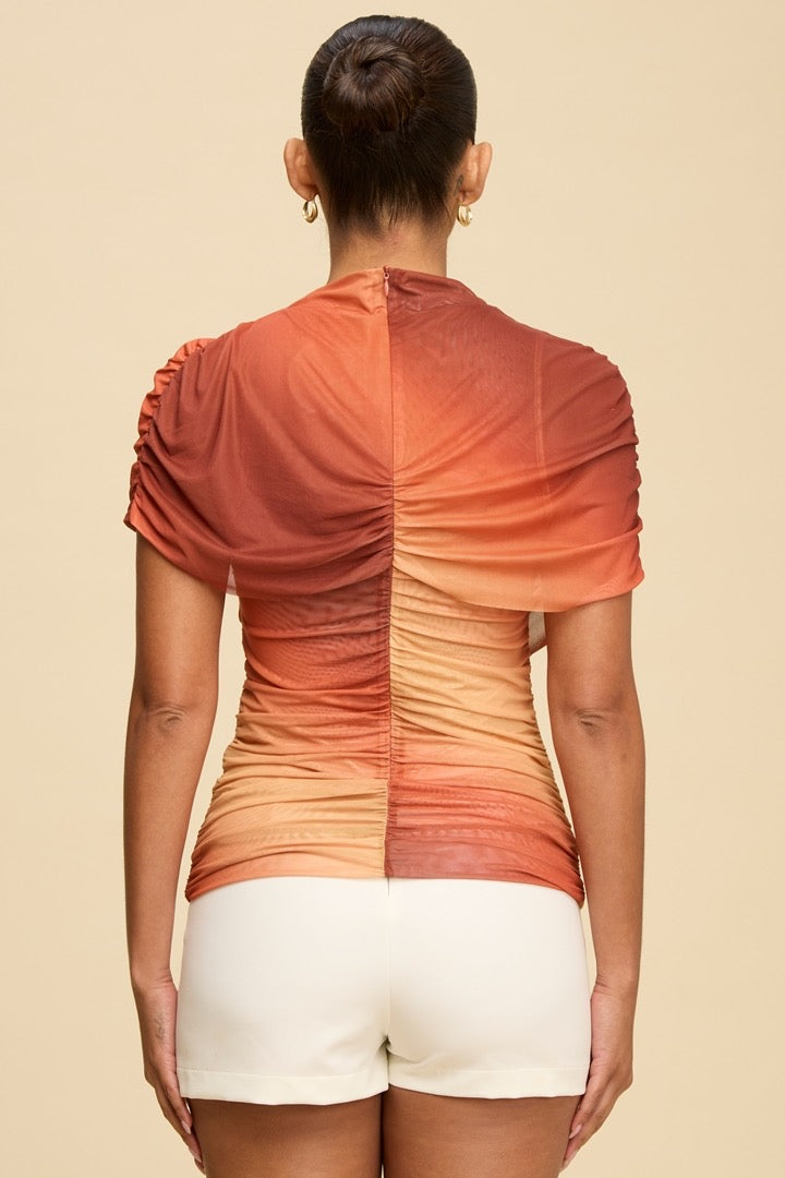 Rust Mesh Slve Top - 21 nov