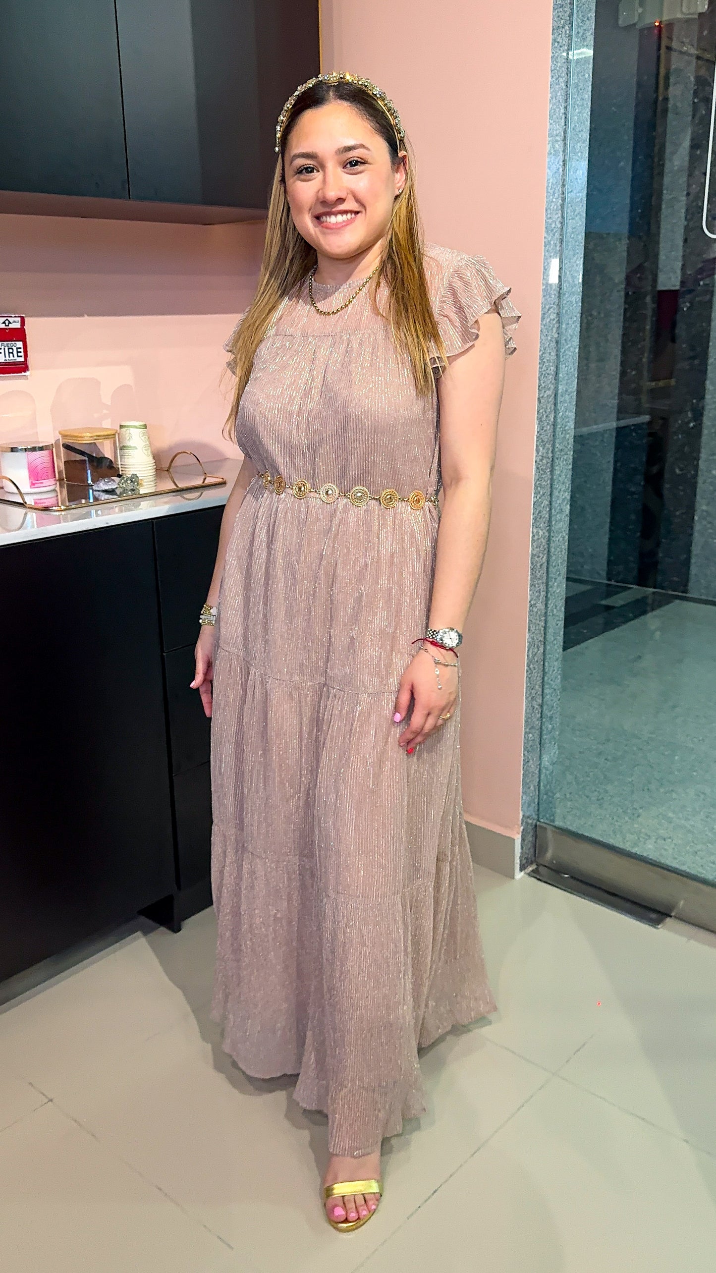 Pleated Maxi Dress