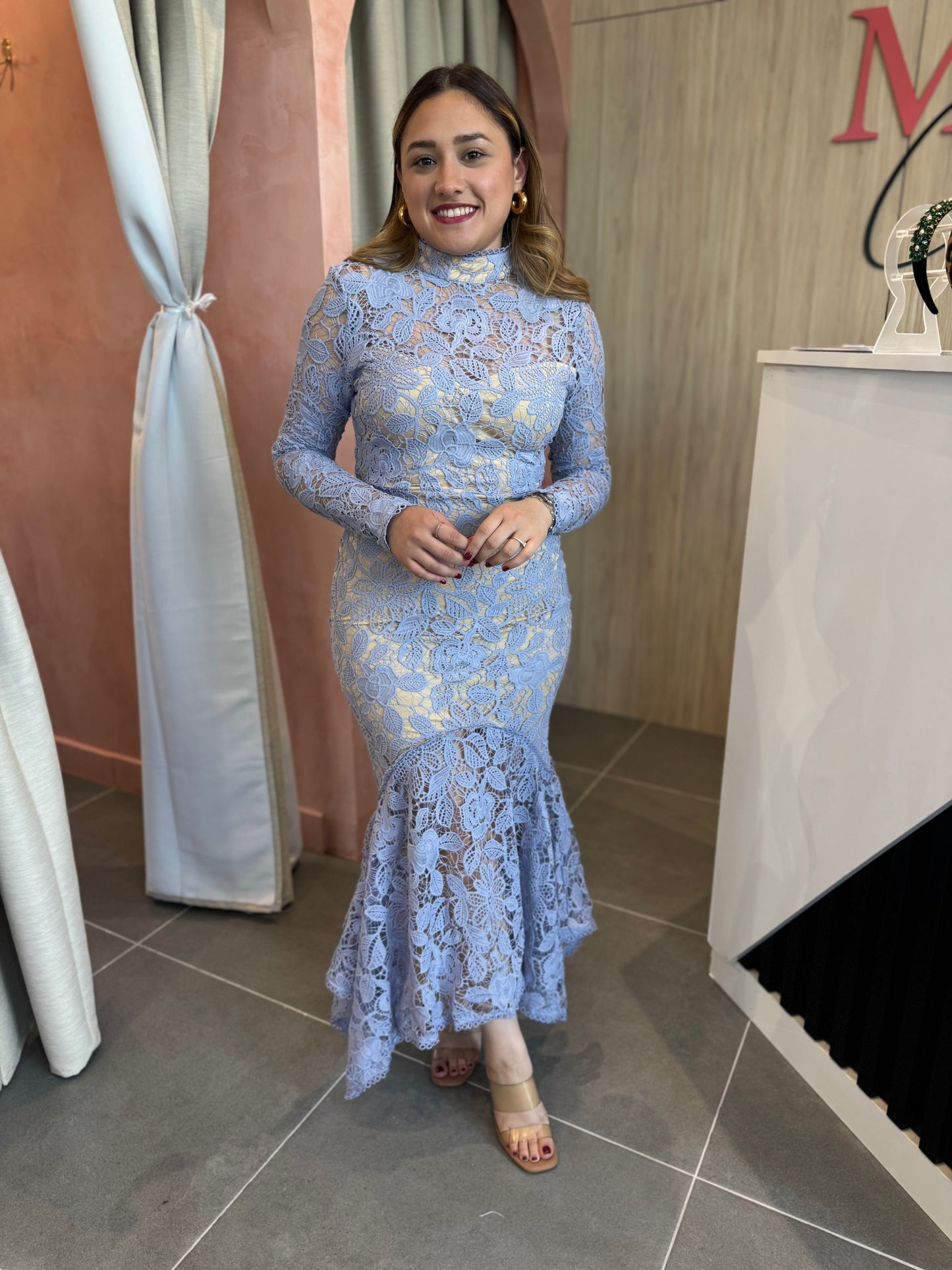 Angela Lilac Midi Dress