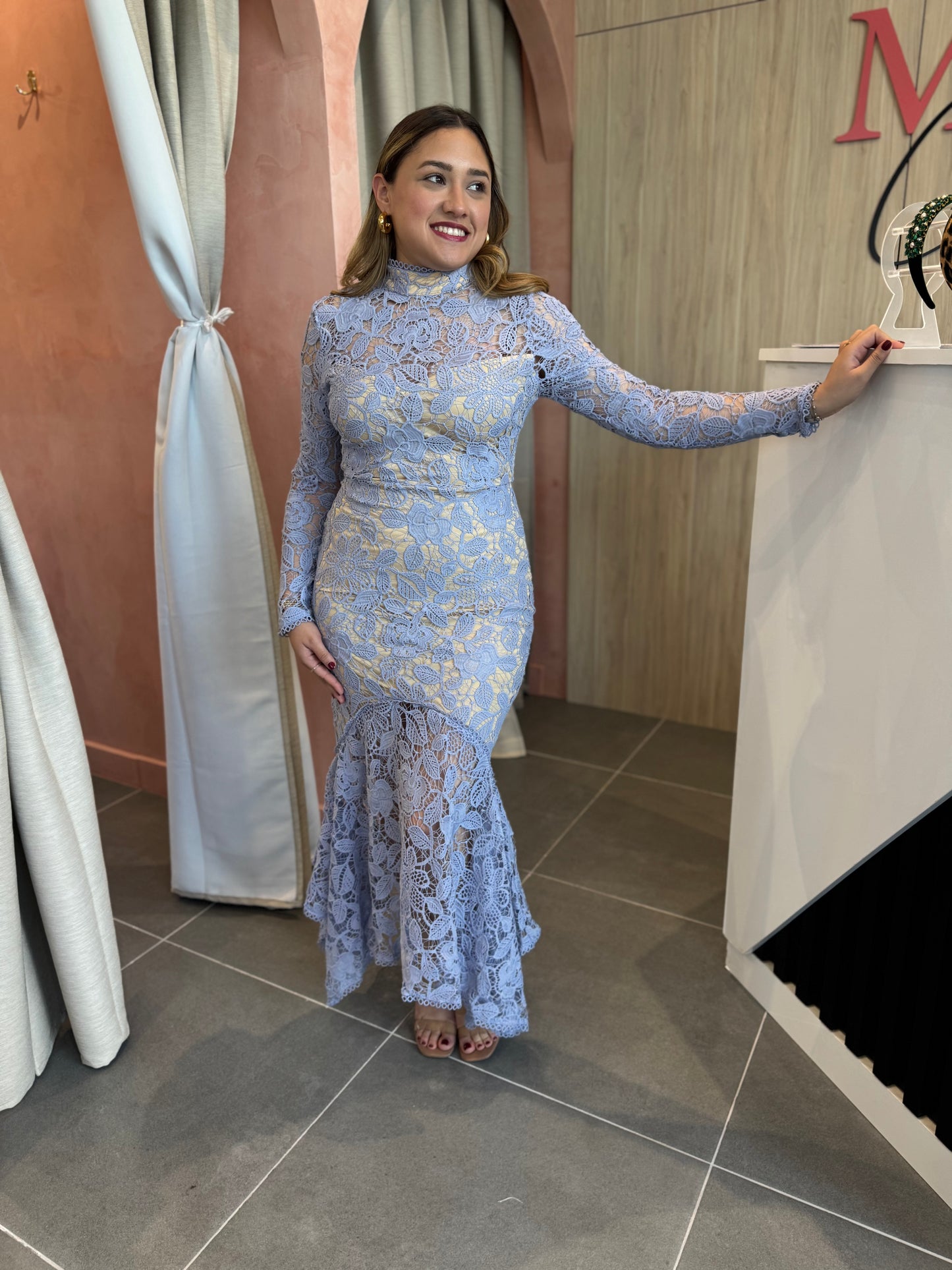 Angela Lilac Midi Dress