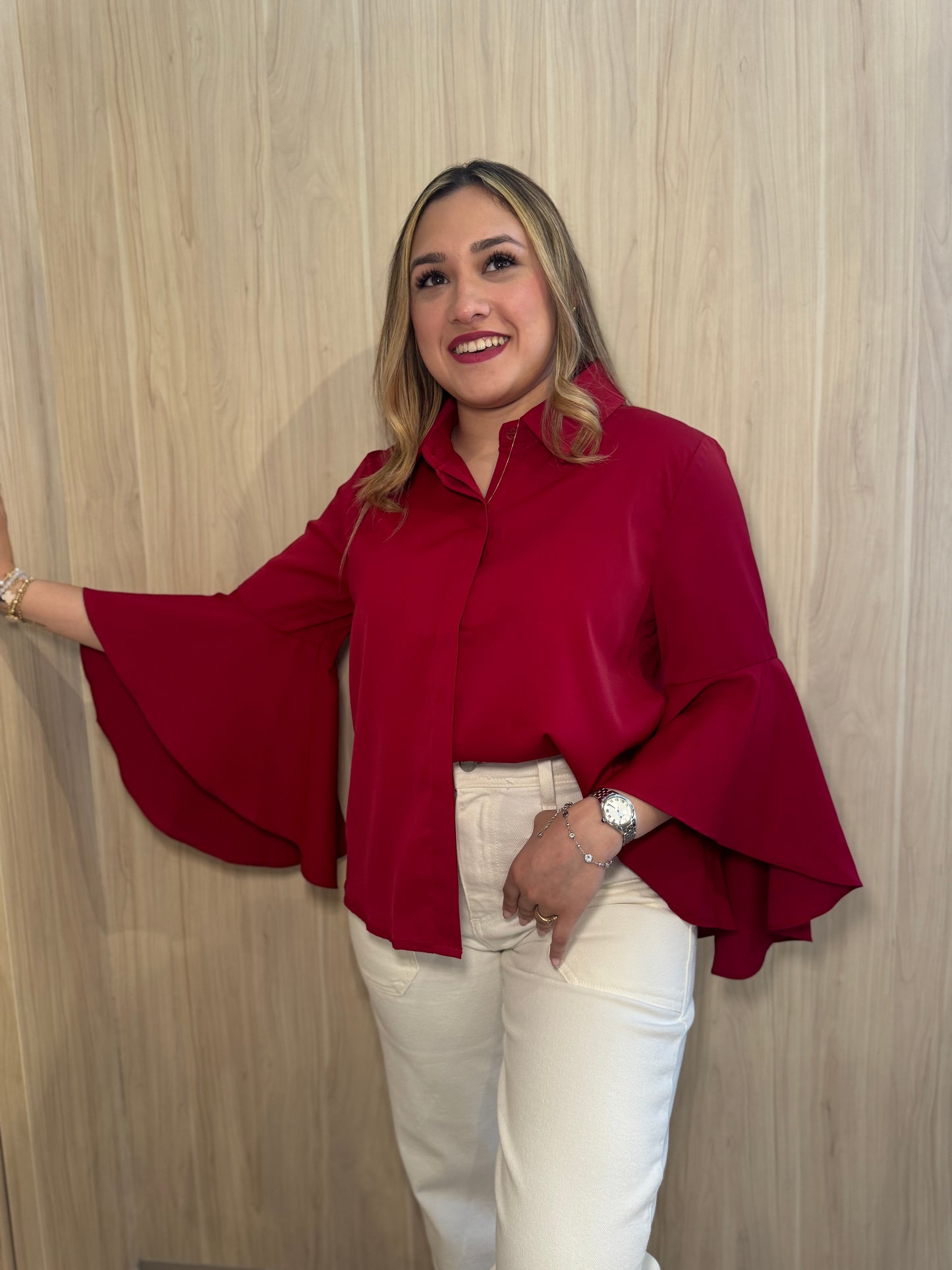 Burgundy Blouse