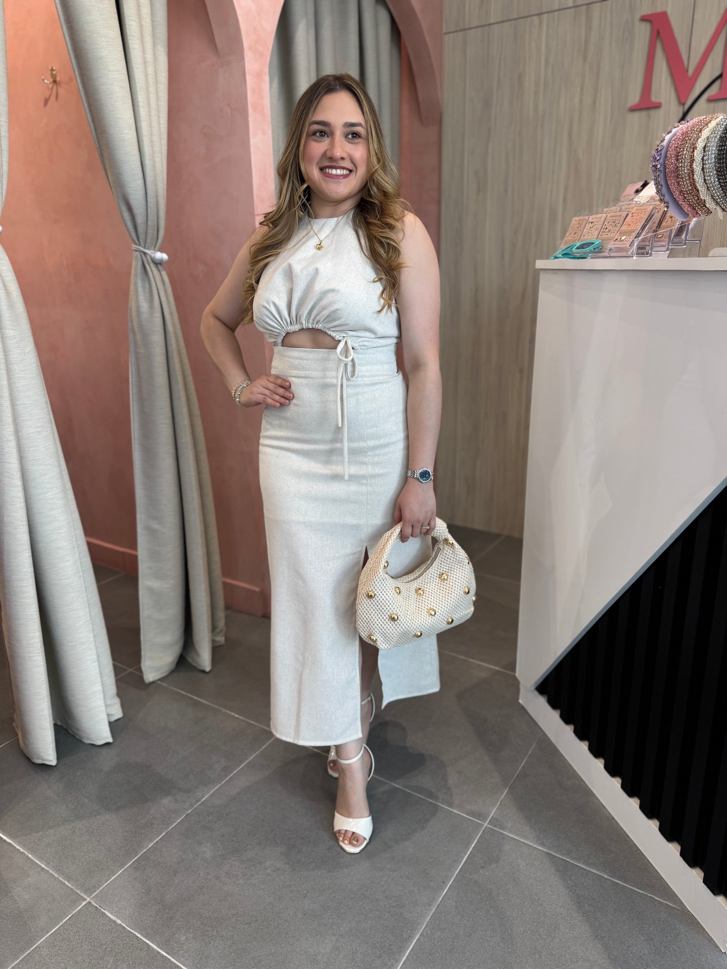 Vestido Renata Ivory