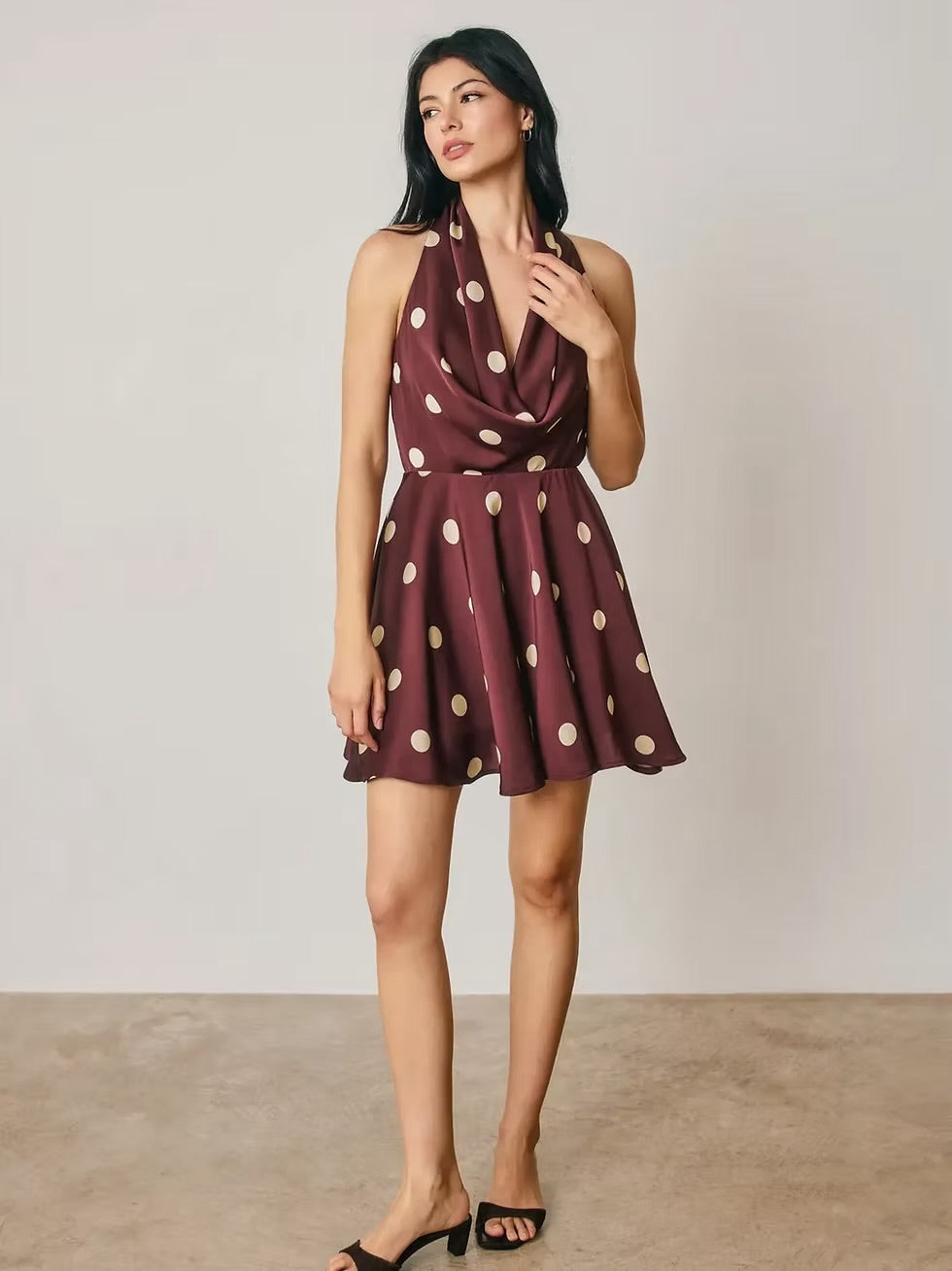 Polka Cream Mini Dress