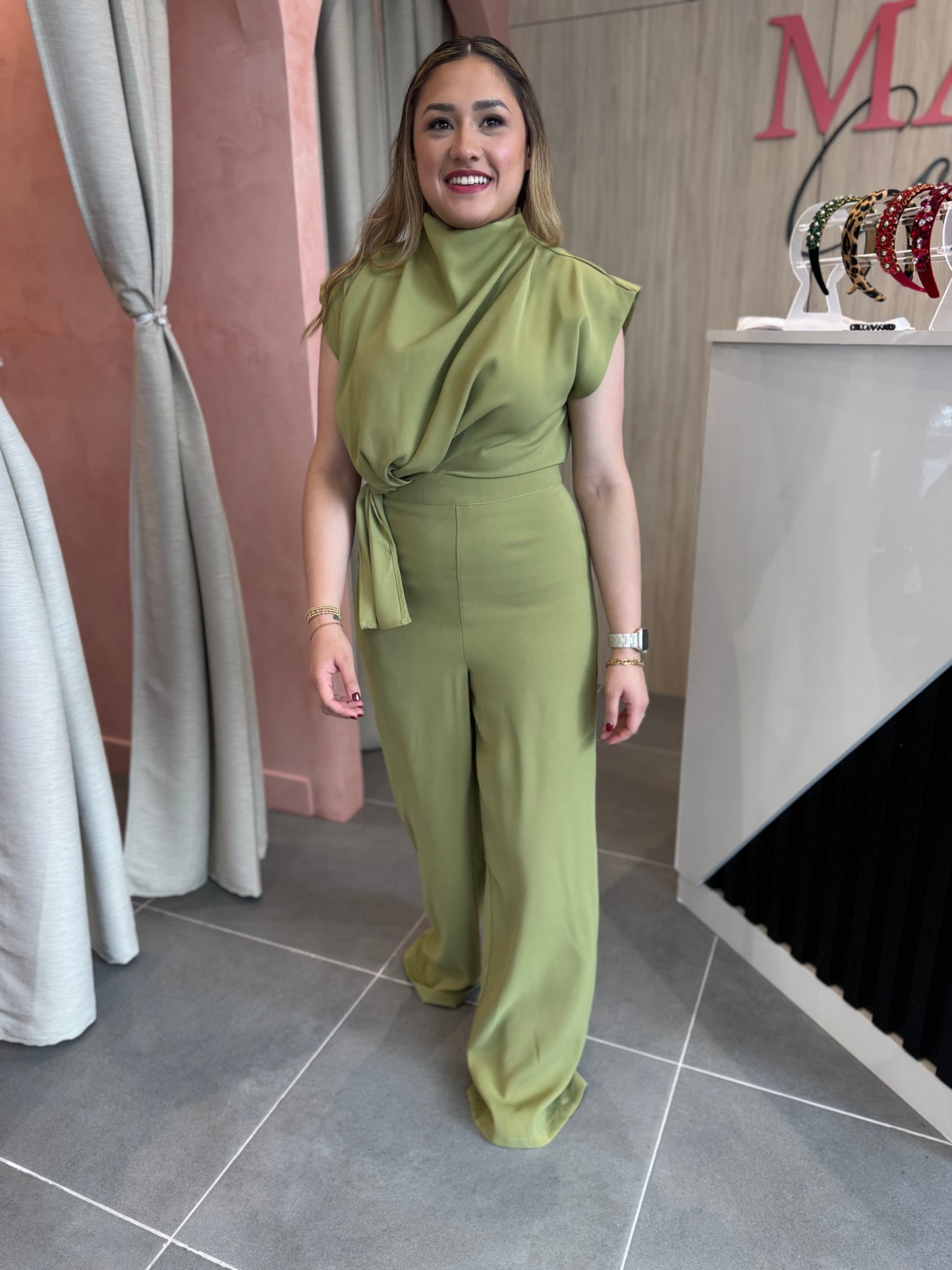 Karol Avocado Jumpsuit