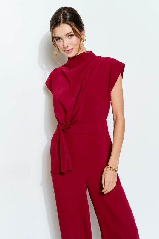 Karol Burgundy Jumpsuit