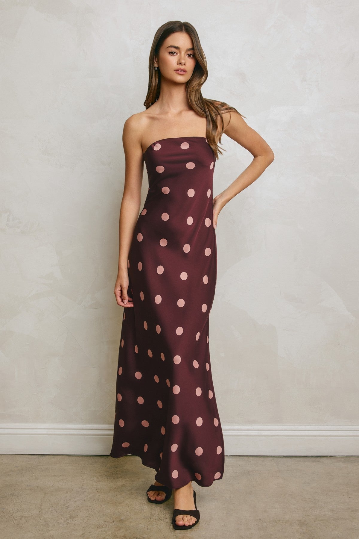 Polka Blush Maxi Dress