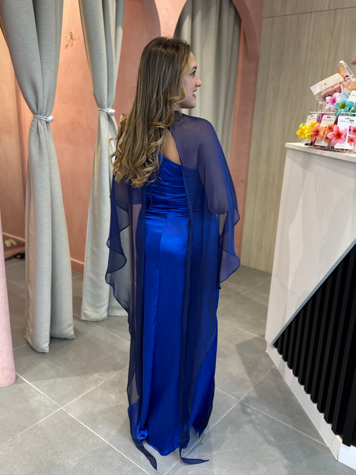 Vestido Medio Beso Azul