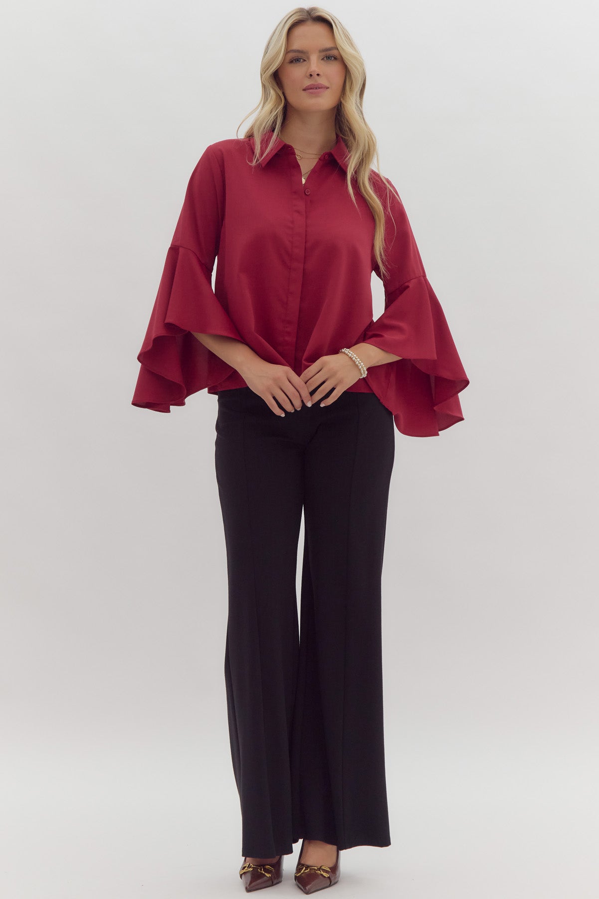 Burgundy Blouse