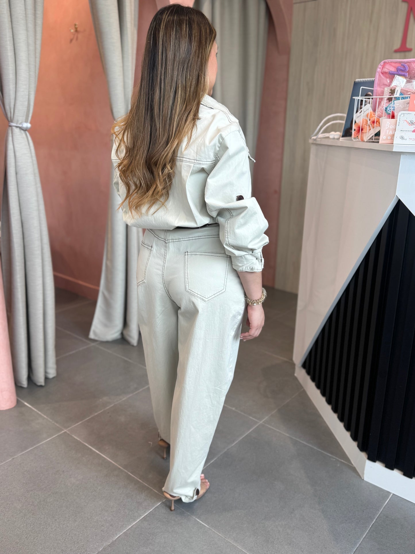 Cream Jumpsuit