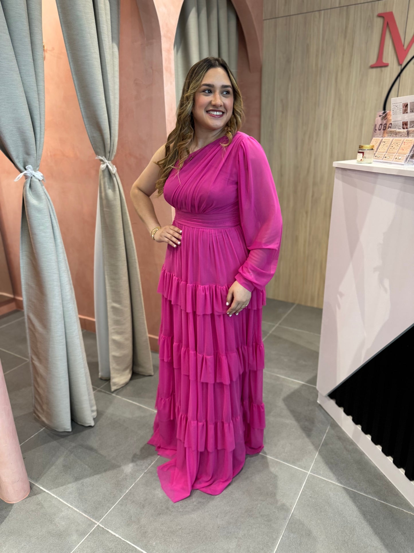 Vestido Alejandra Fucsia