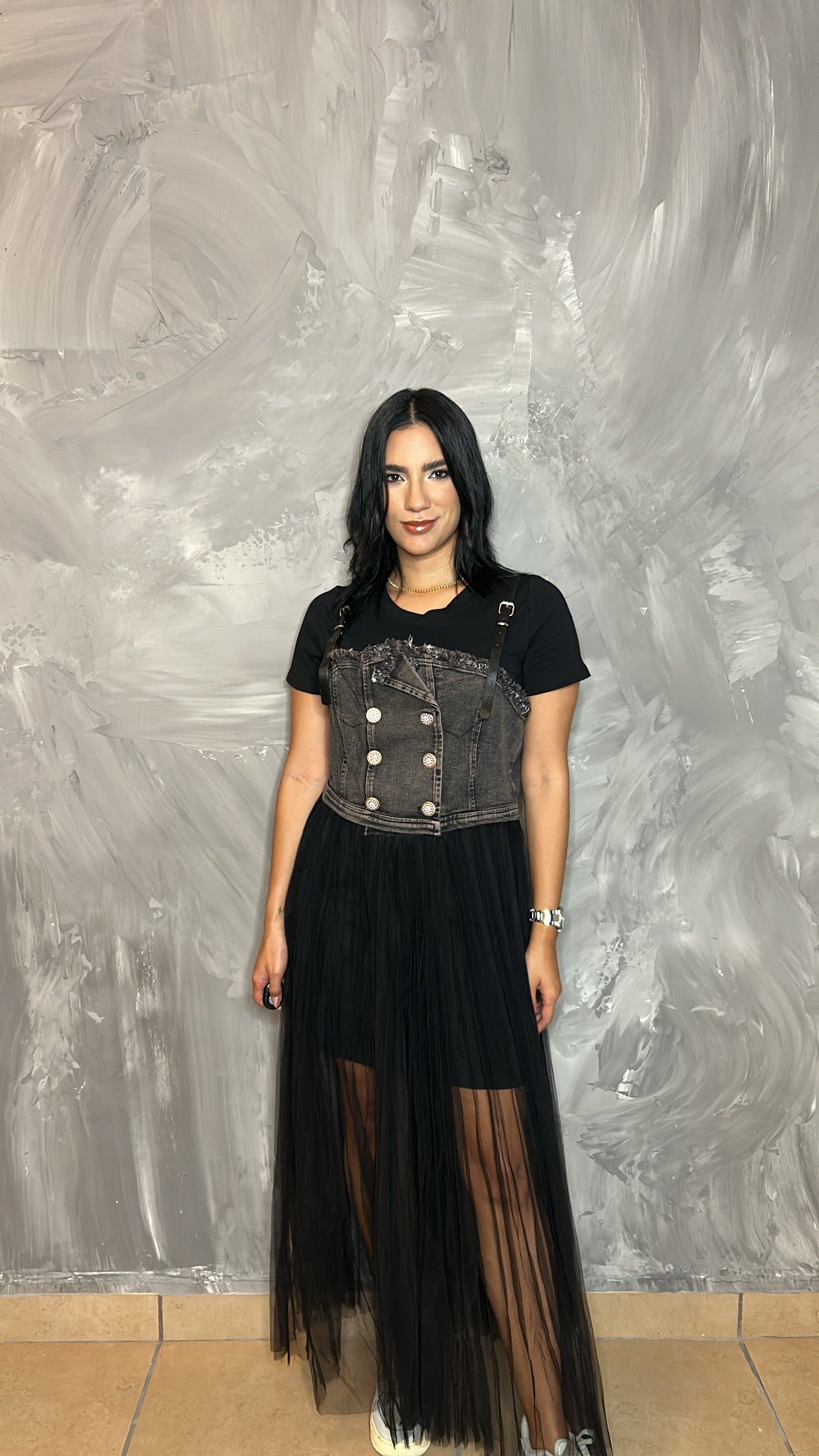 Black short Tule Dress