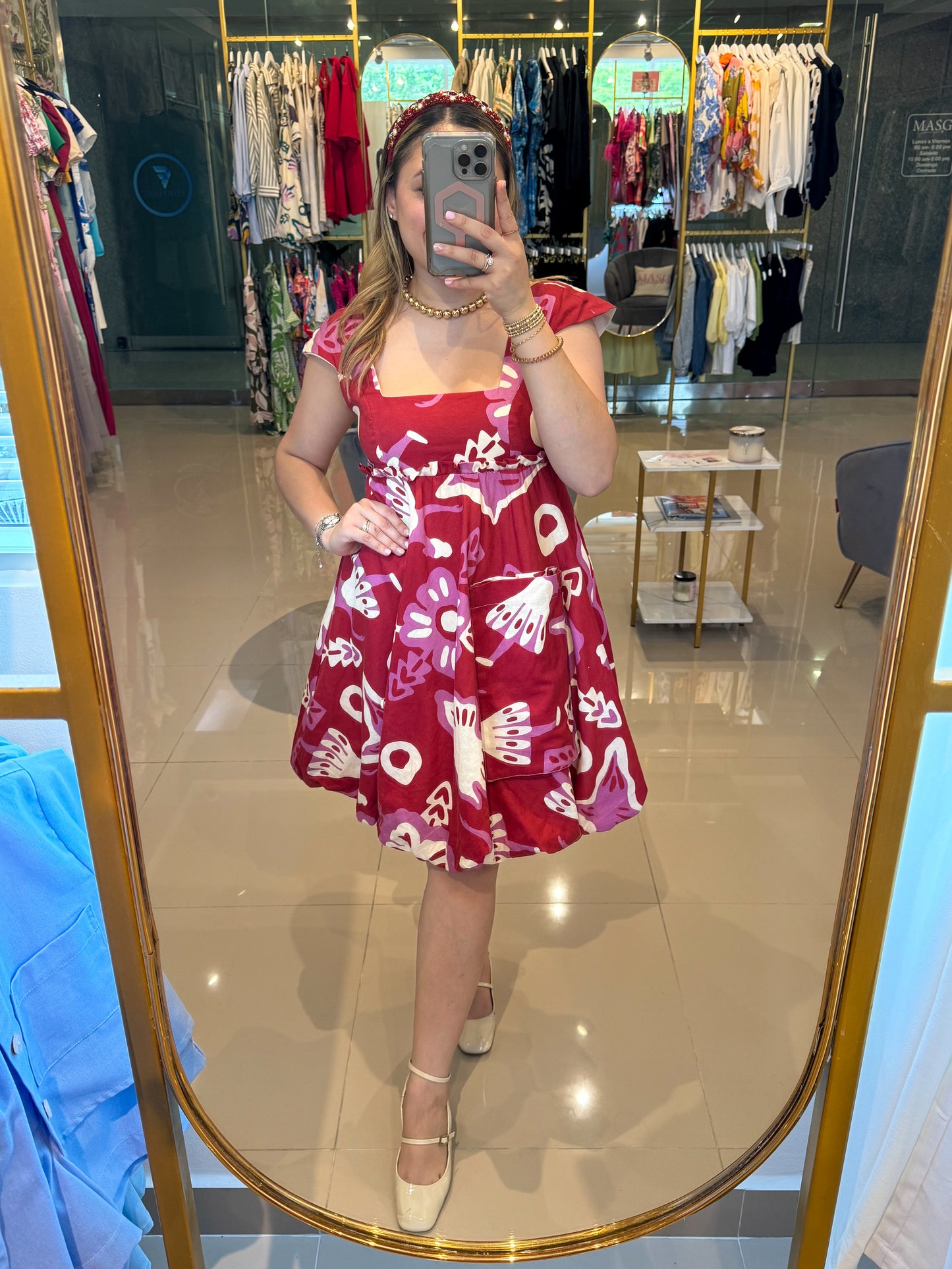 Vestido Paces - print cherry