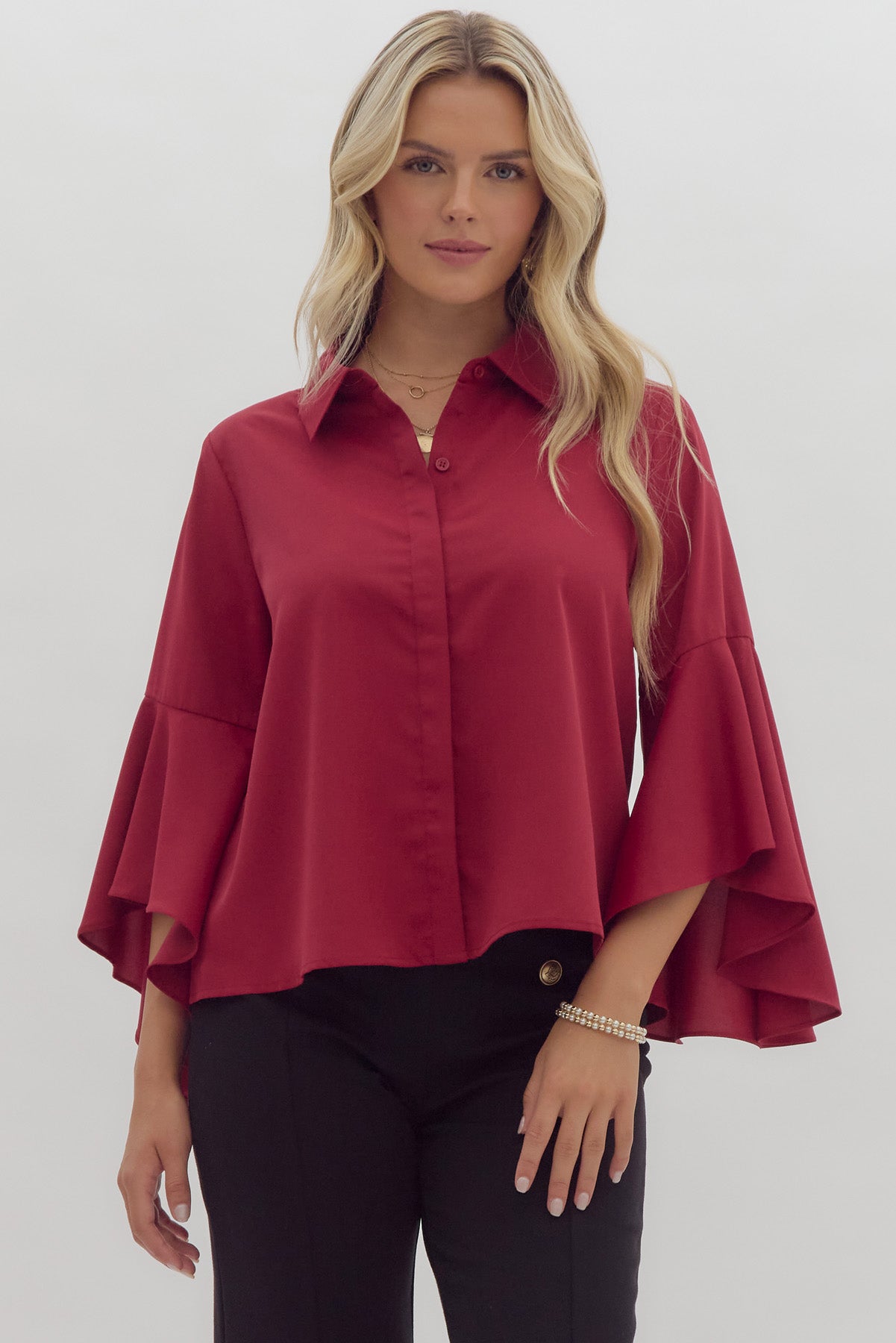 Burgundy Blouse