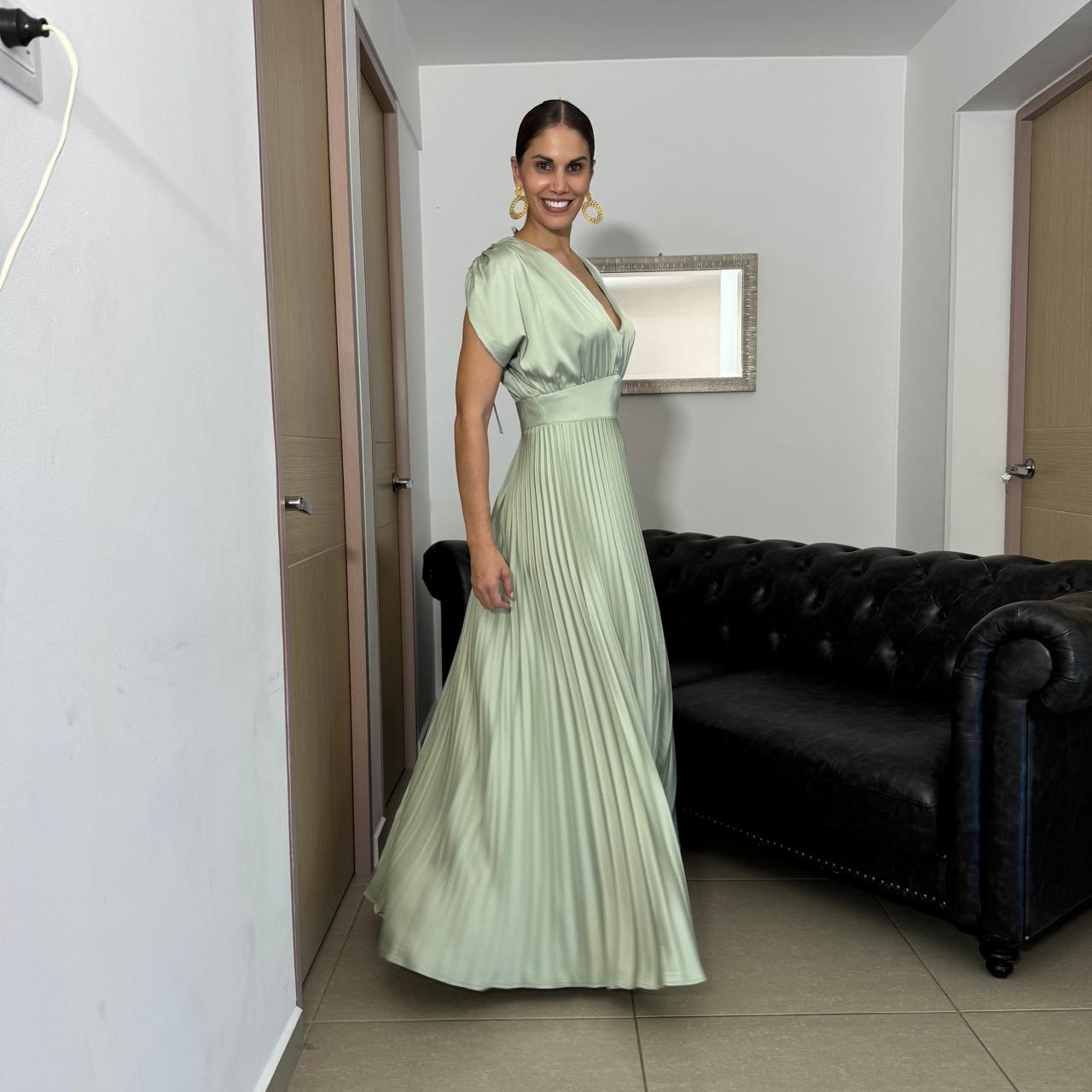 Vestido Amalia Verde Claro