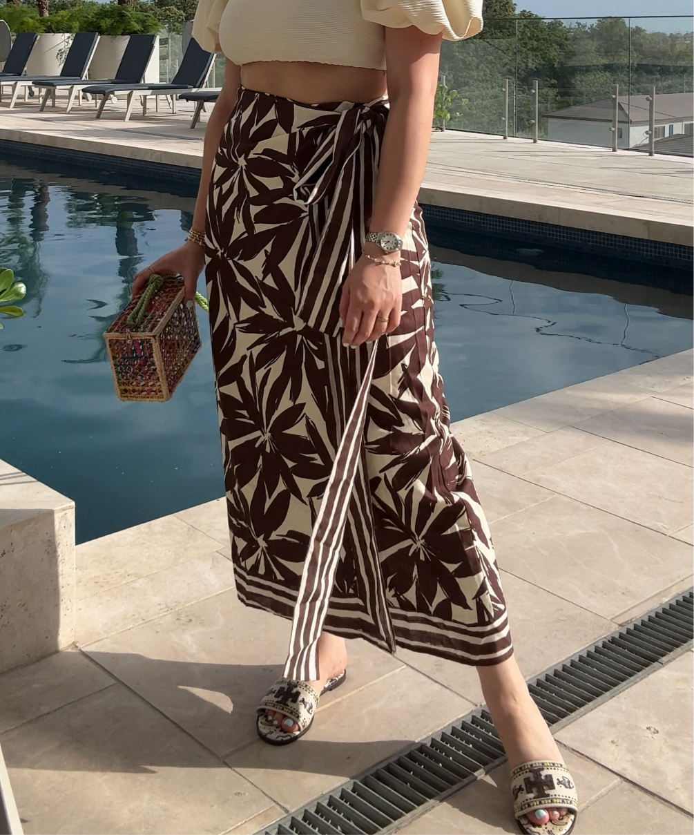 Falda o Pareo Lino Floral