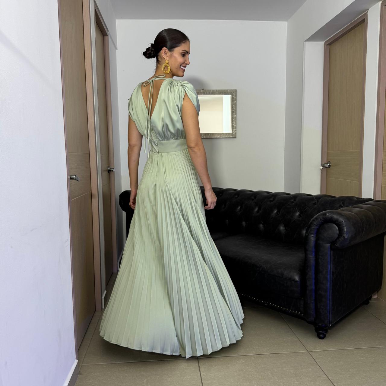 Vestido Amalia Verde Claro
