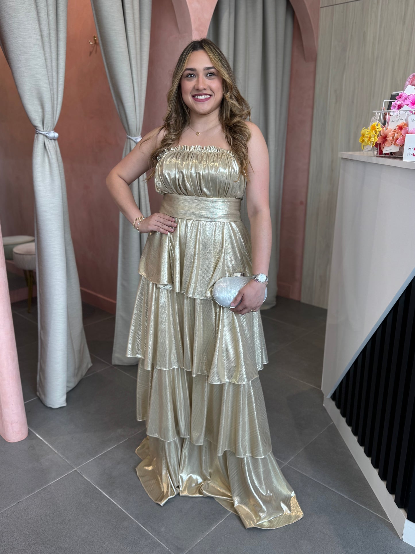 Vestido Shannon Dorado