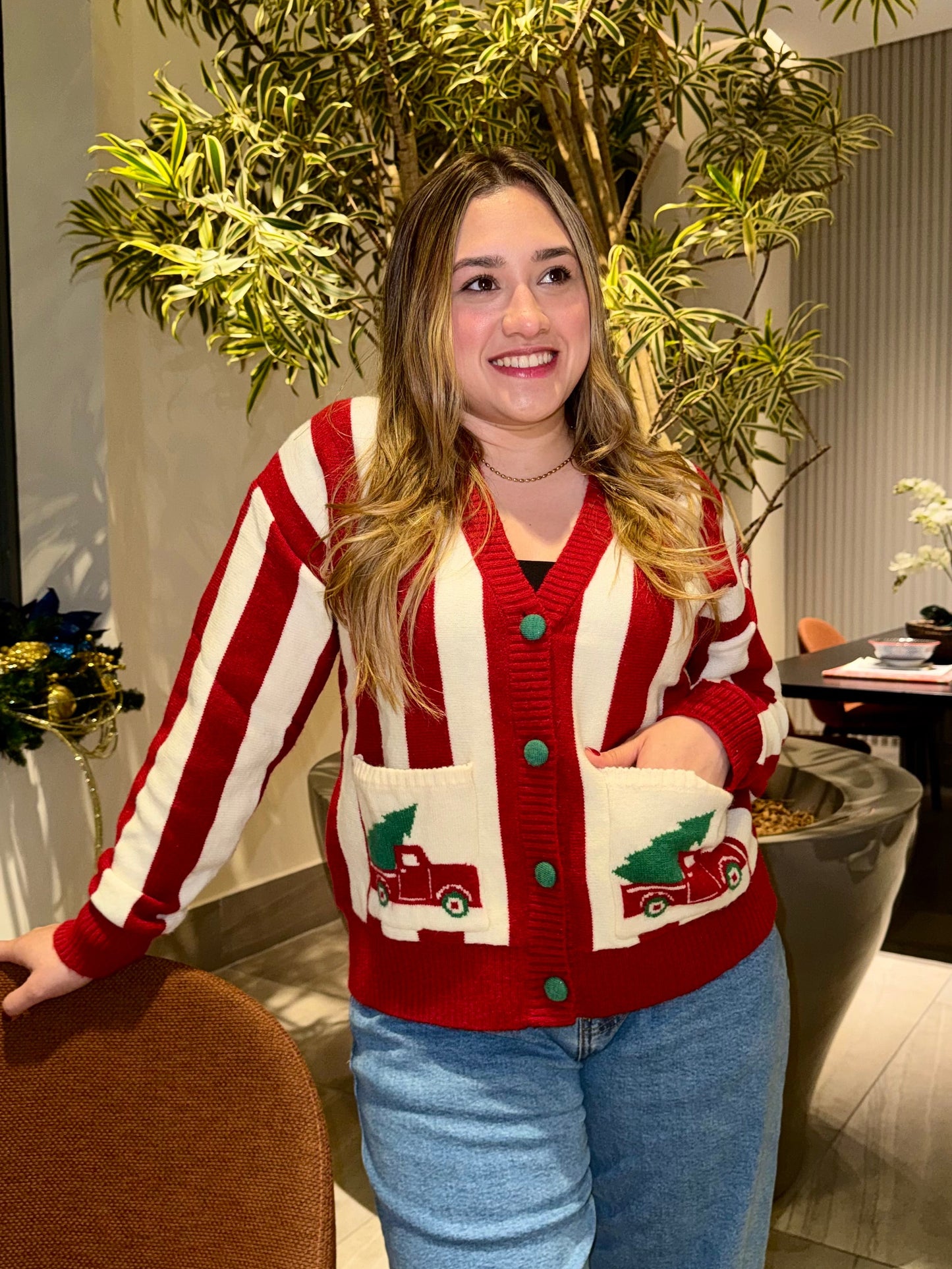Christmas Stripe Cardigan
