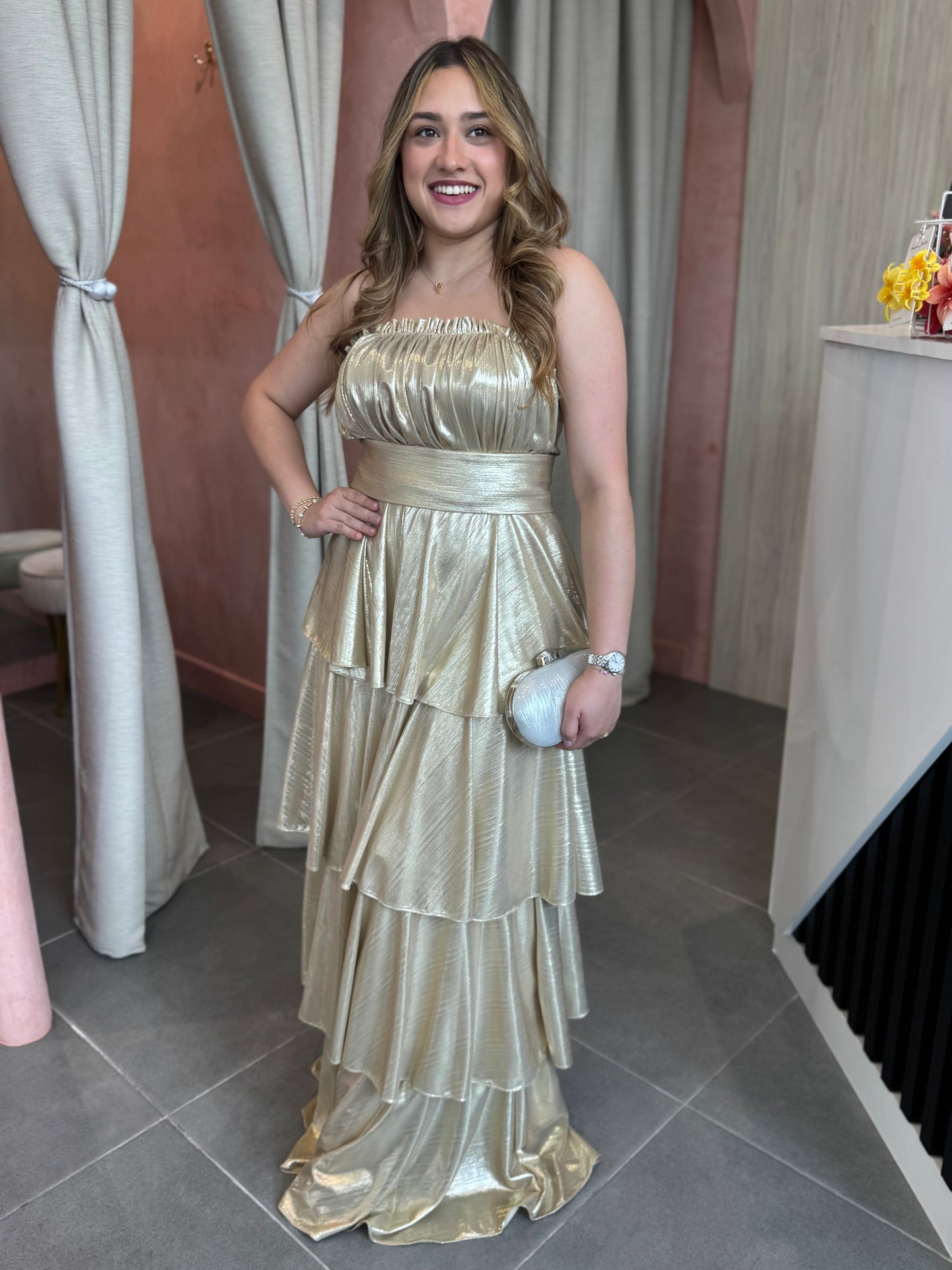 Vestido Shannon Dorado