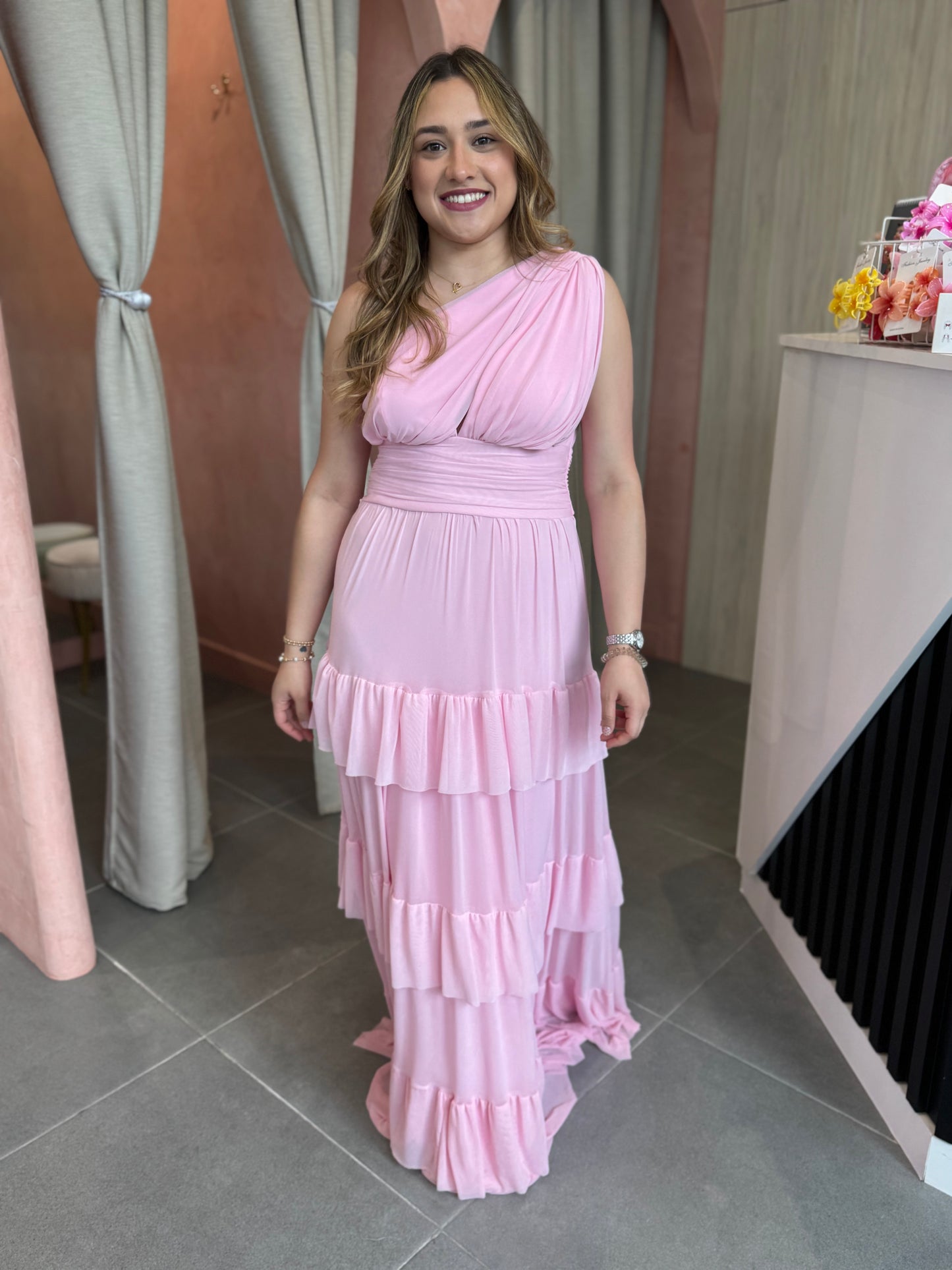 Vestido Abril Rosa