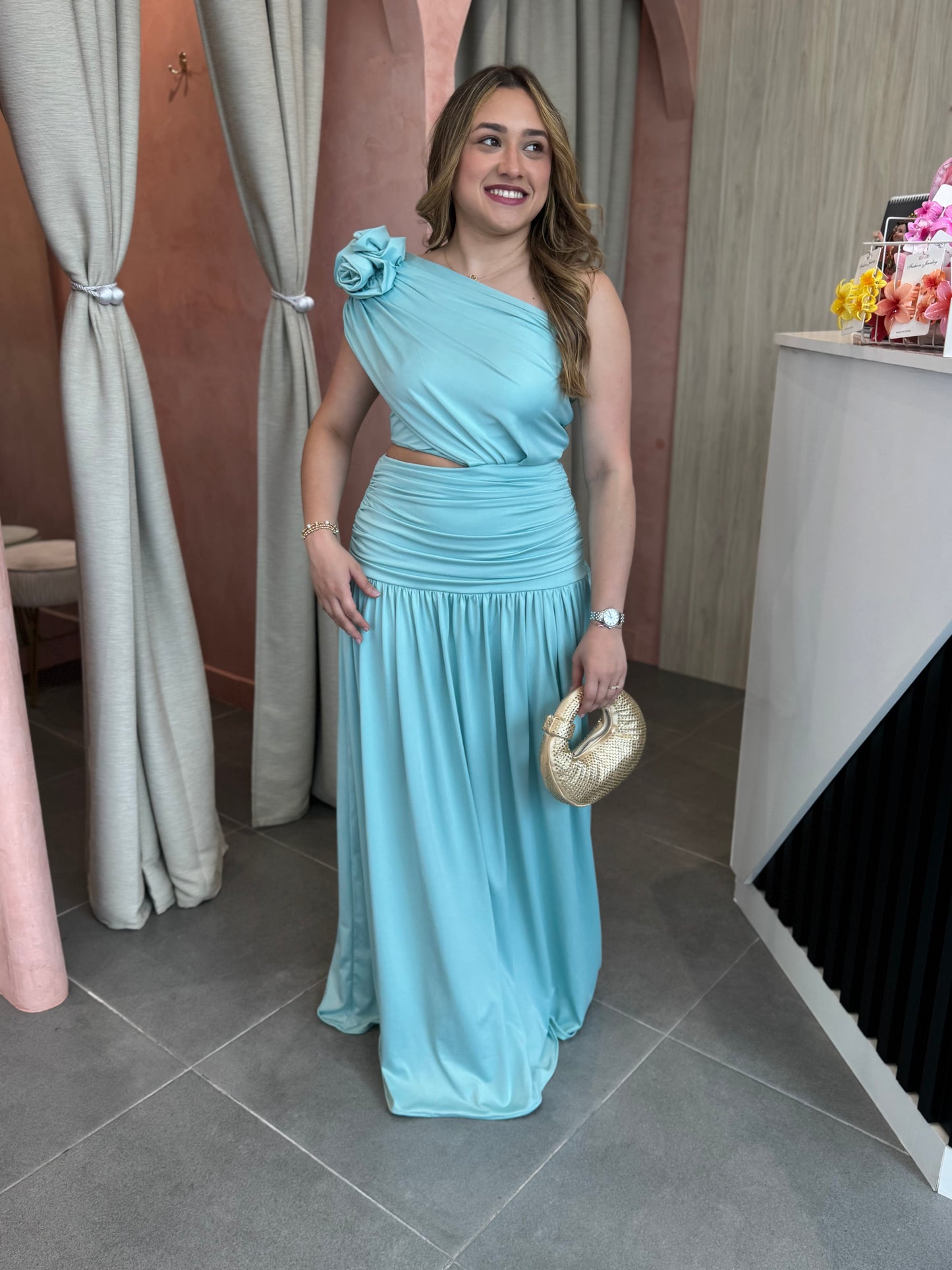 Vestido Loretta Aqua