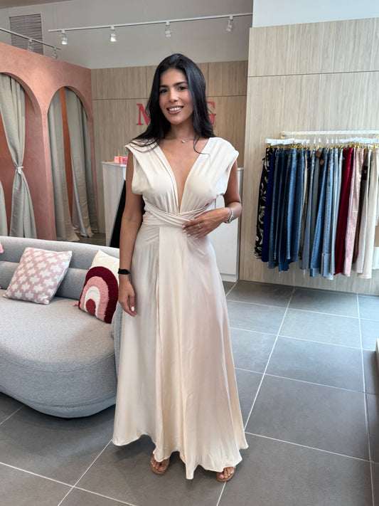 Vestido Clara Champagne