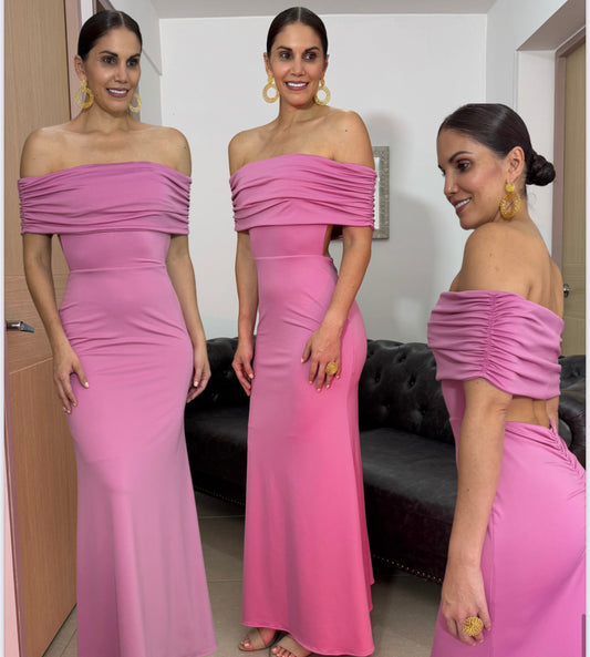 Vestido Samantha Rosado