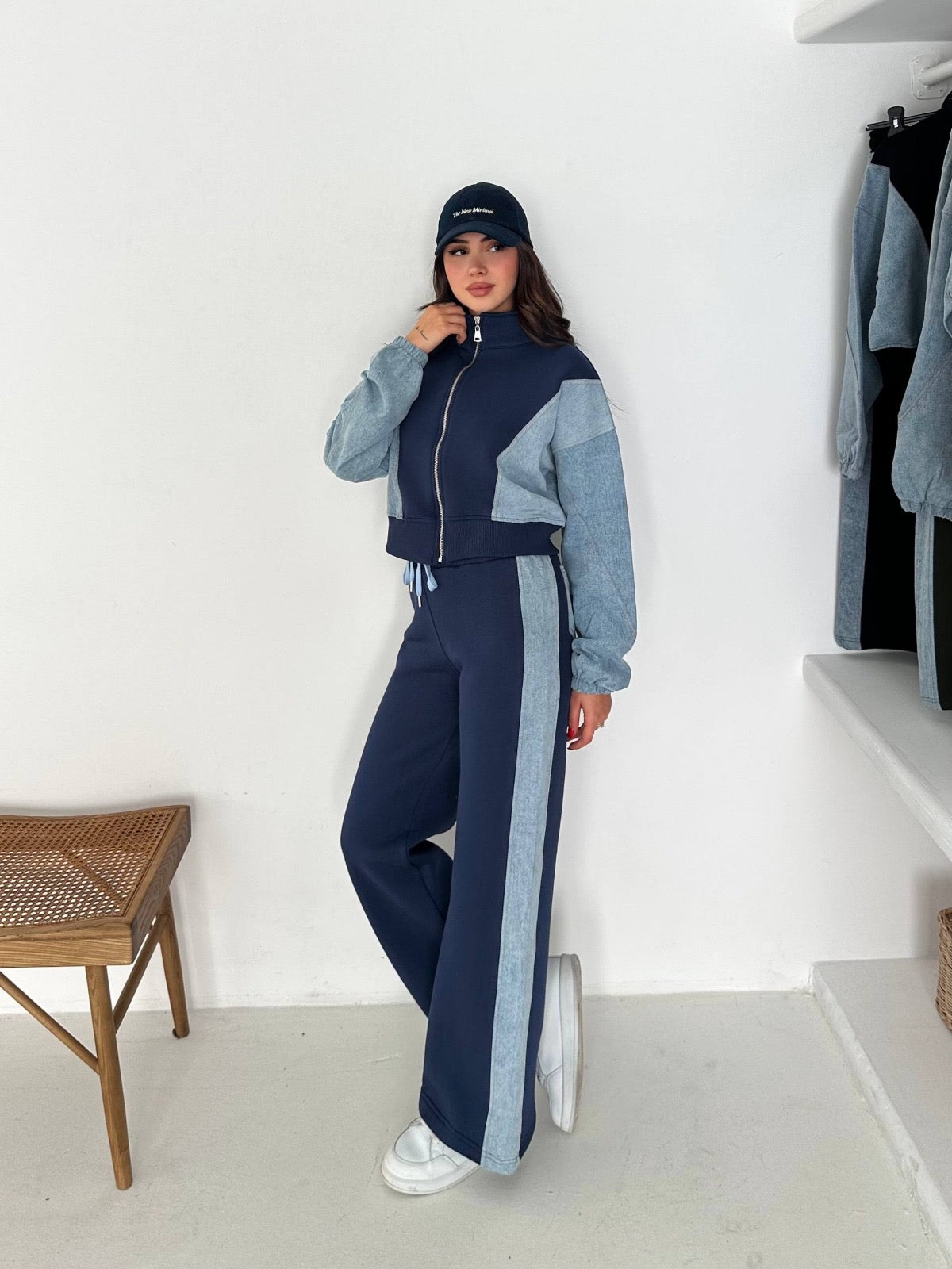 Denim Cotton Navy Set