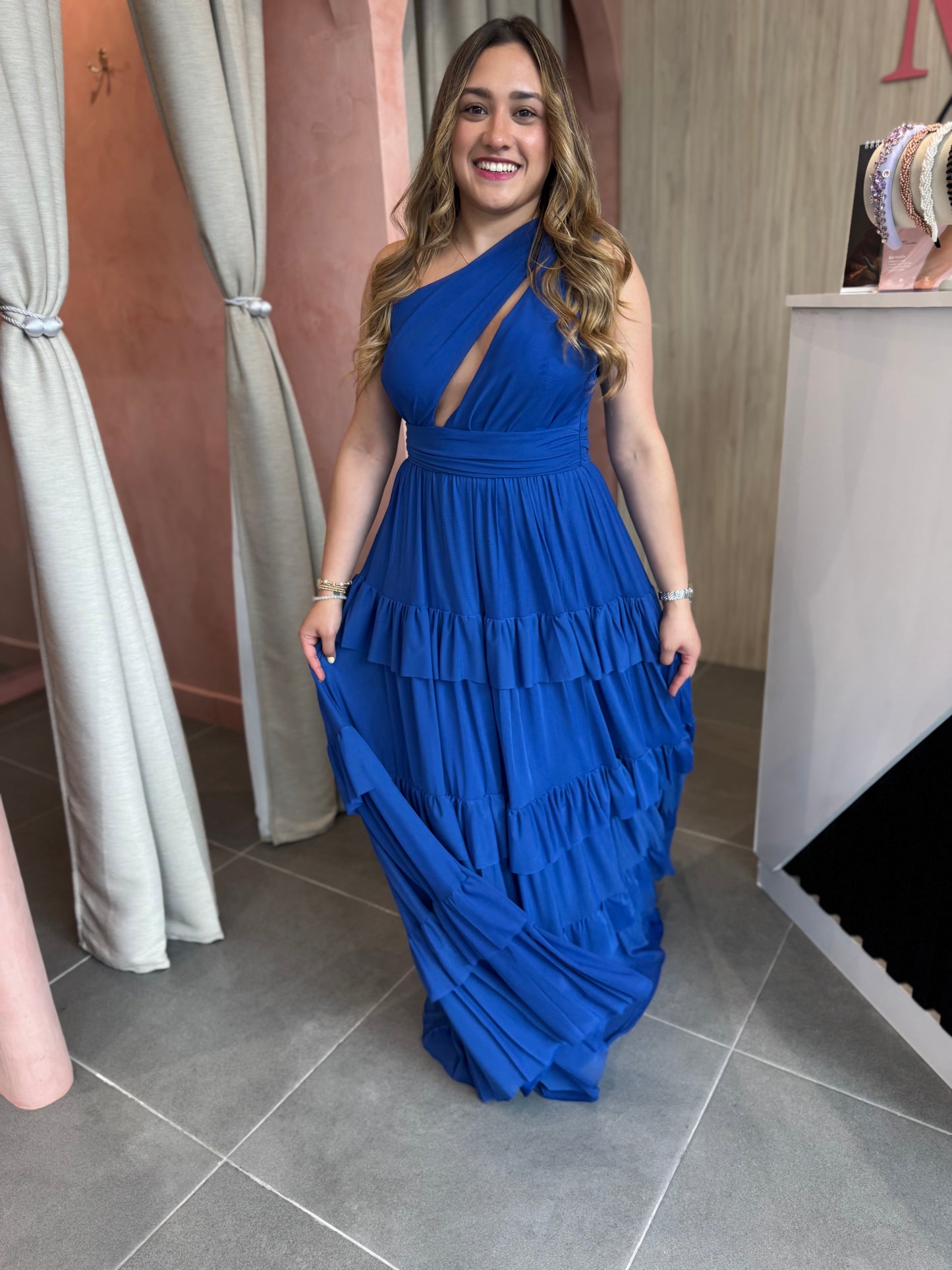Vestido Abril Azul