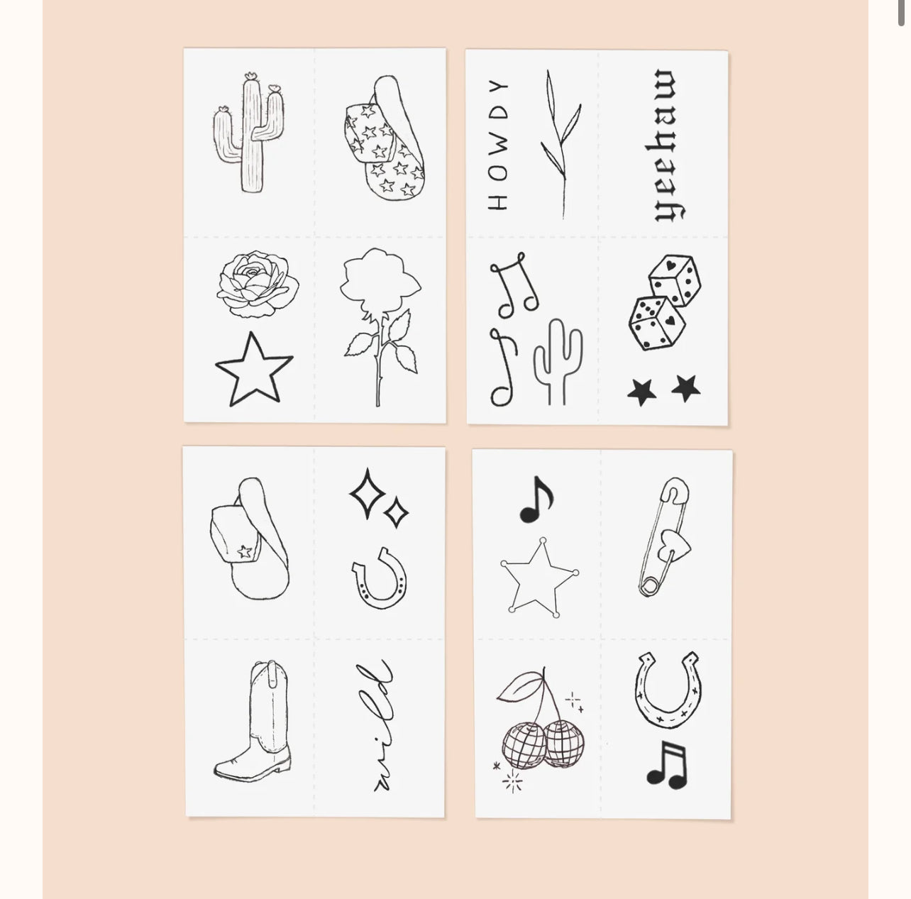 Disco Cowgirl / Temporary Tattoos