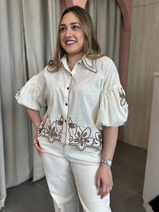 Camisa Ada Beige