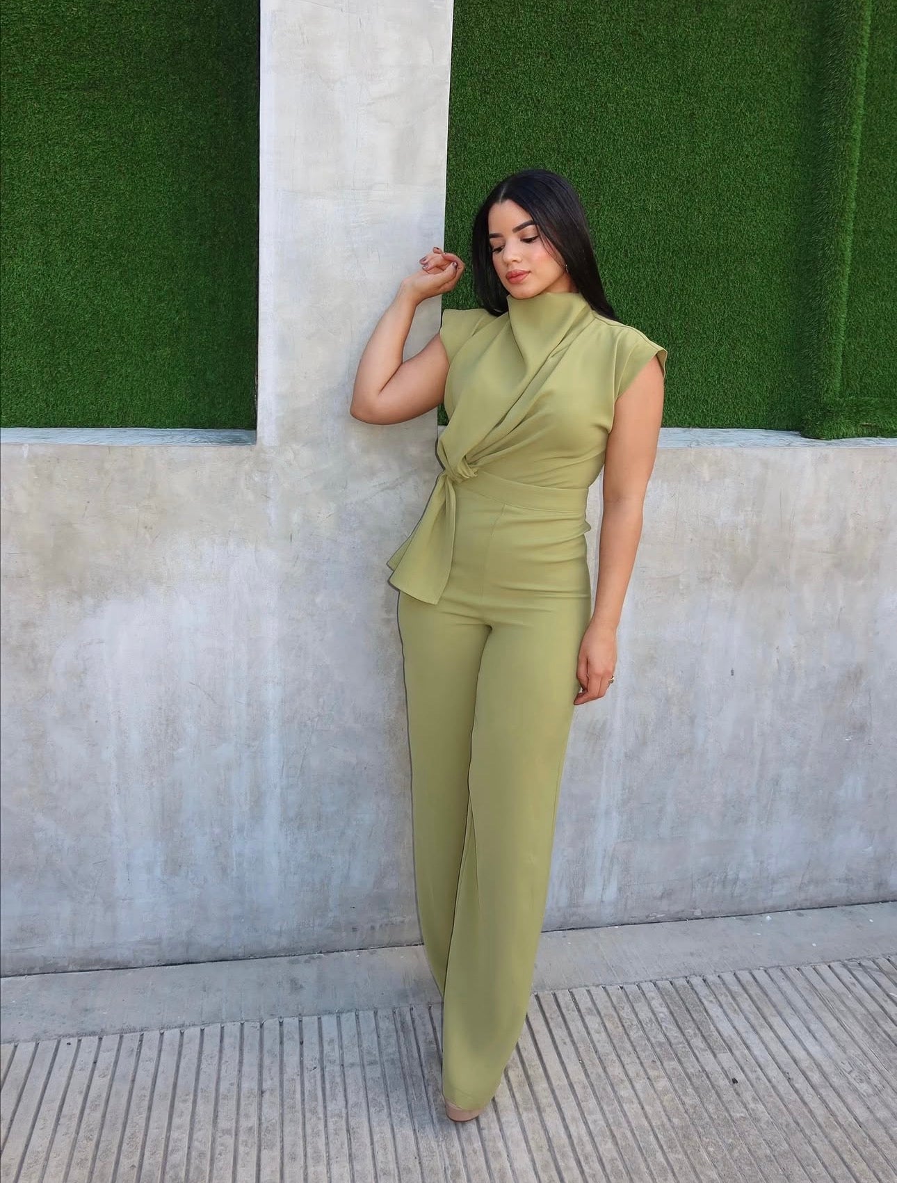 Karol Avocado Jumpsuit