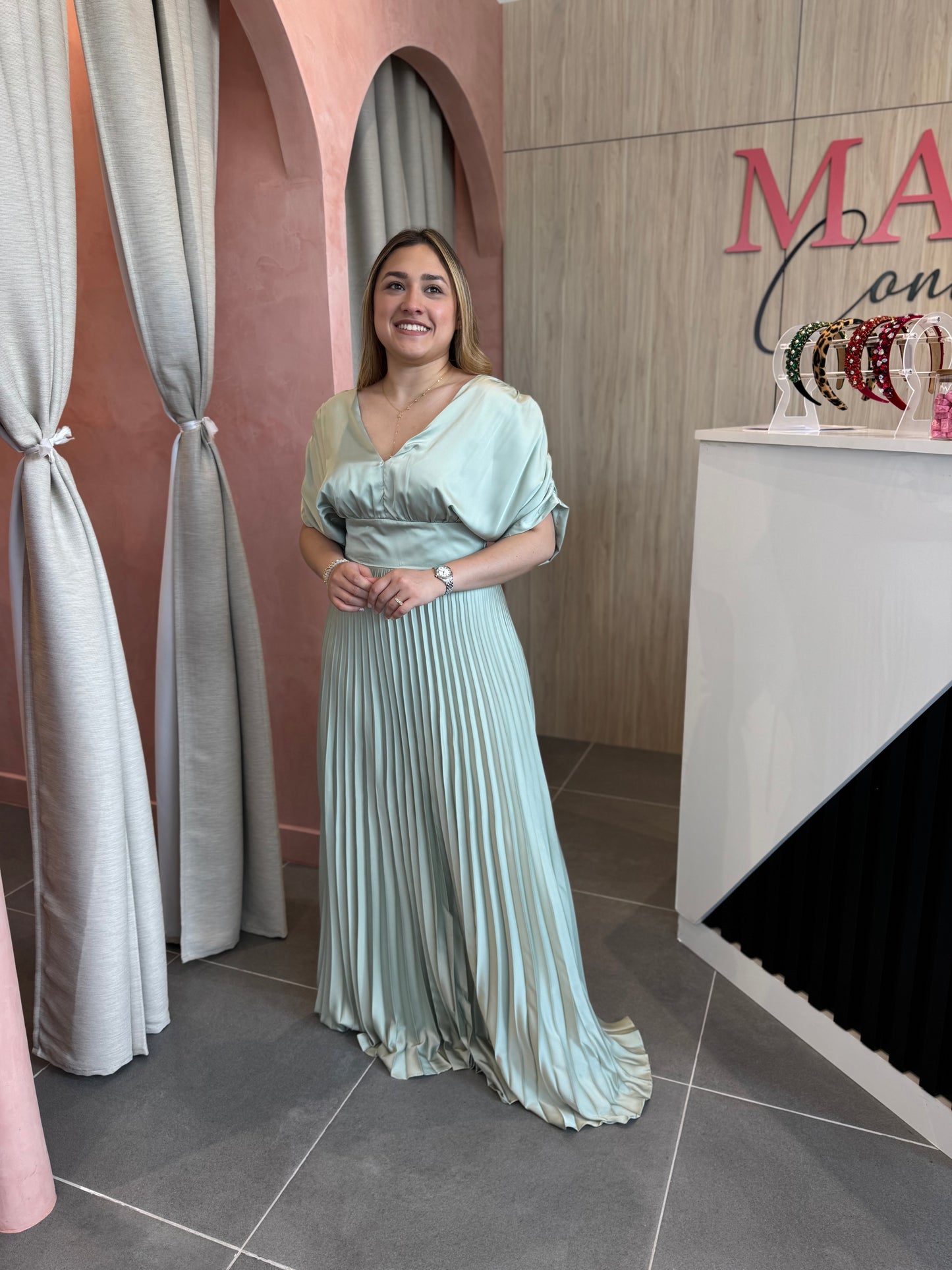 Vestido Amalia Verde Claro