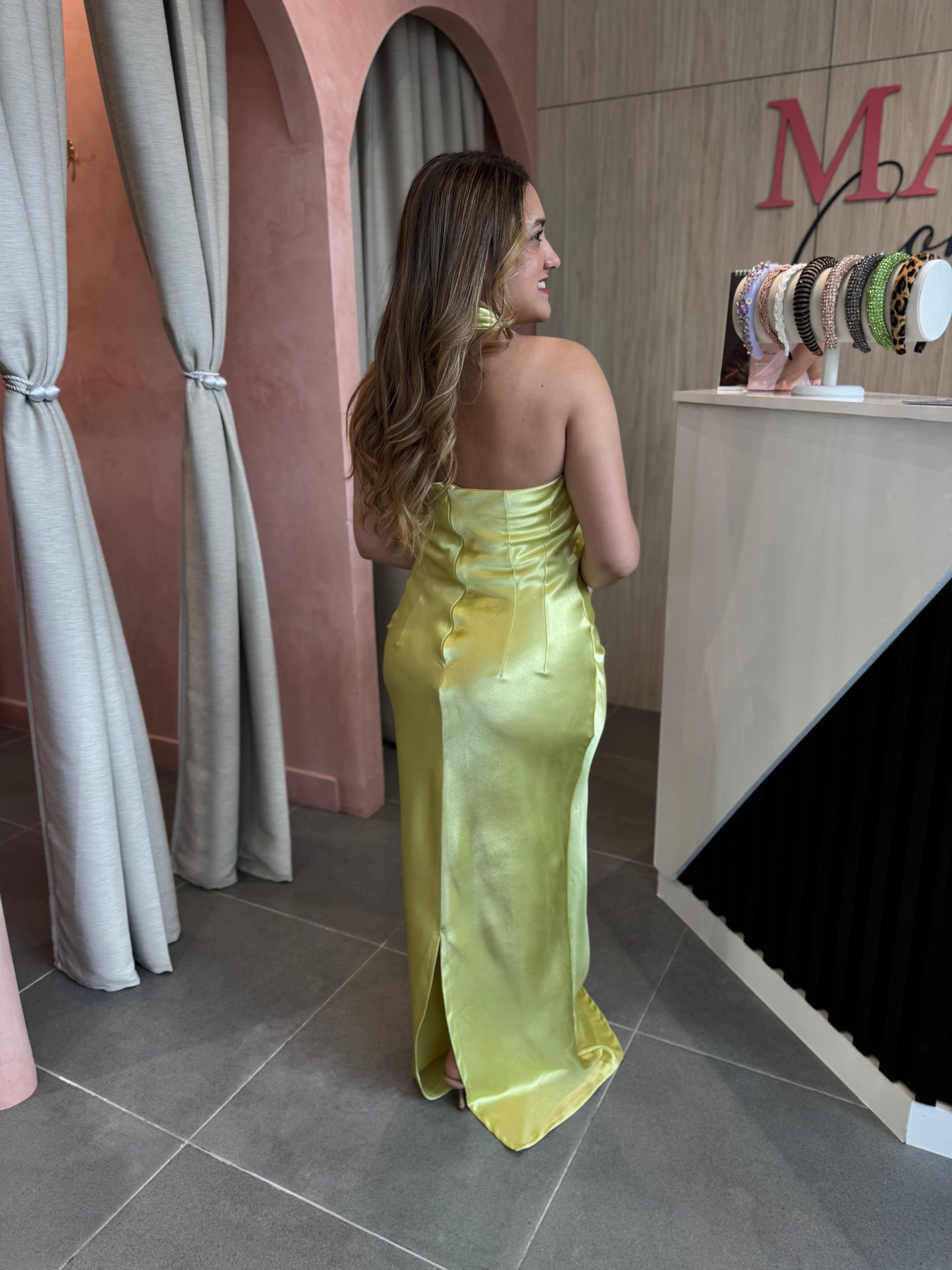 Vestido Maya Verde Lima