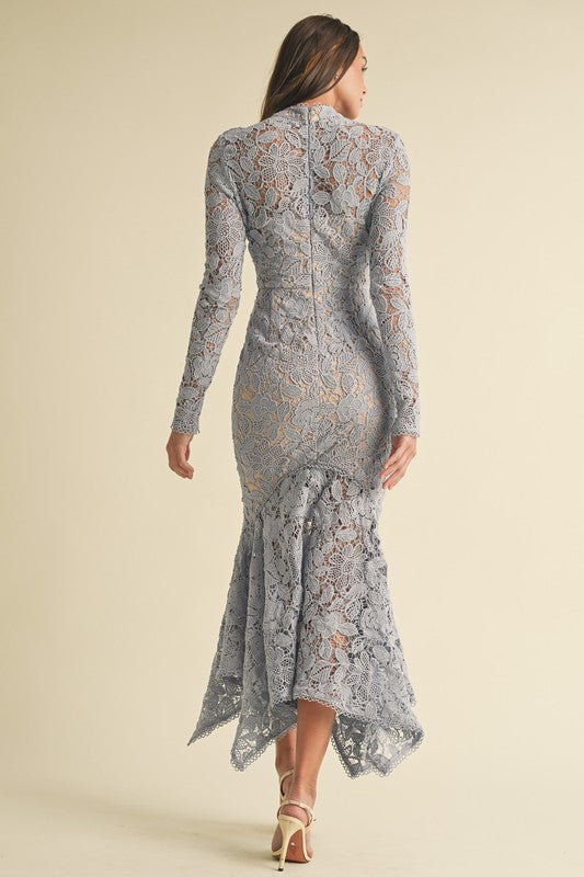 Angela Lilac Midi Dress