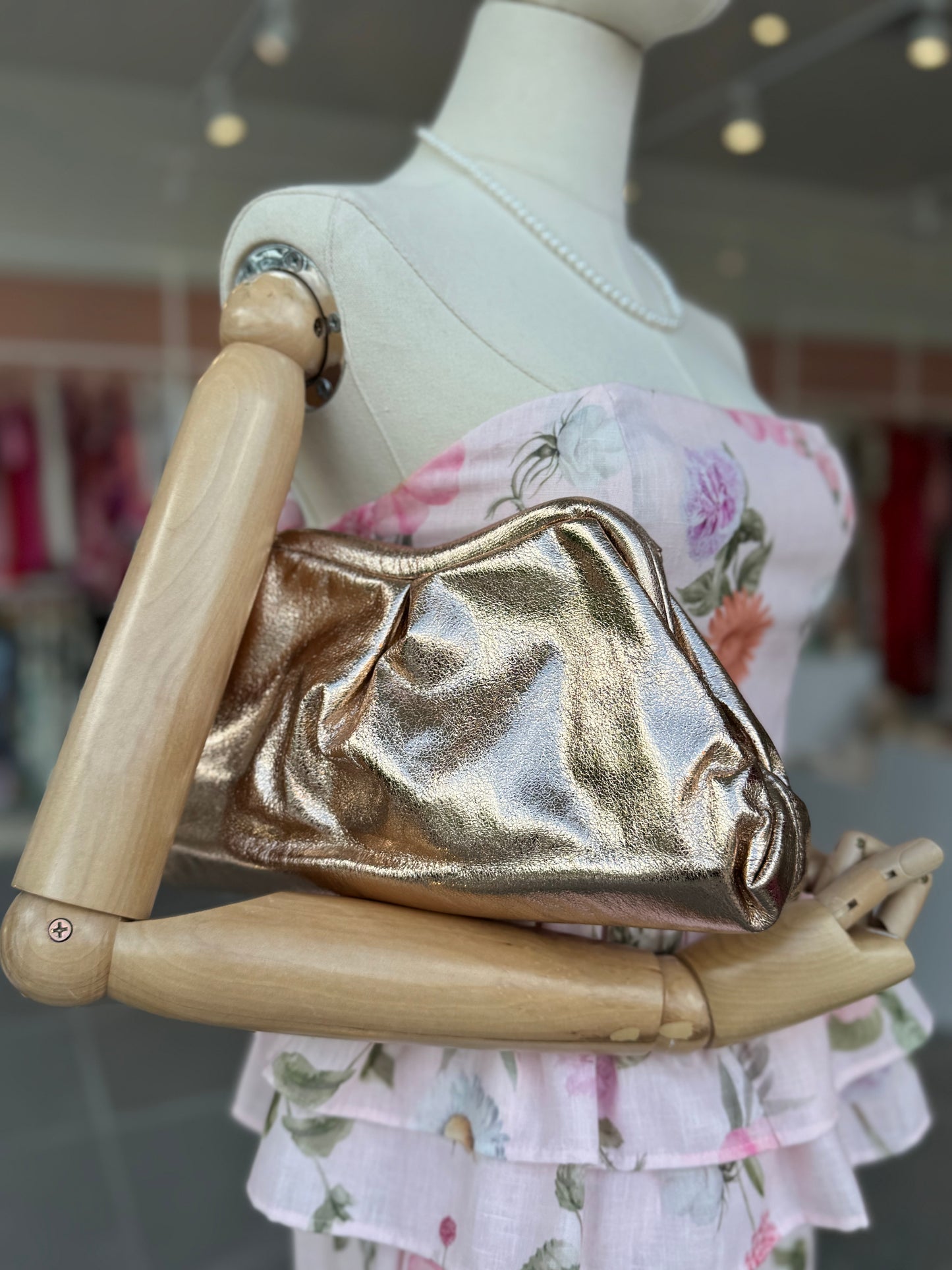 Champagne Crossbody Bag