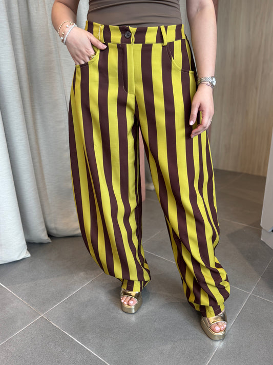 Olive Stripe Pants