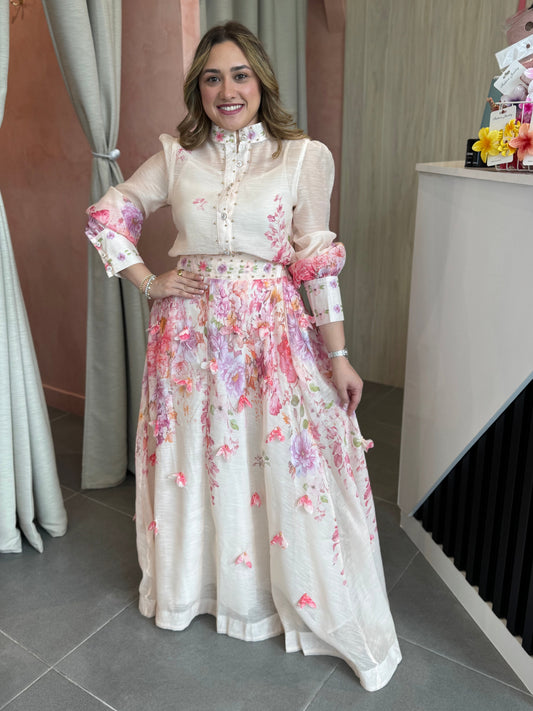 Ali Pink Skirt Set